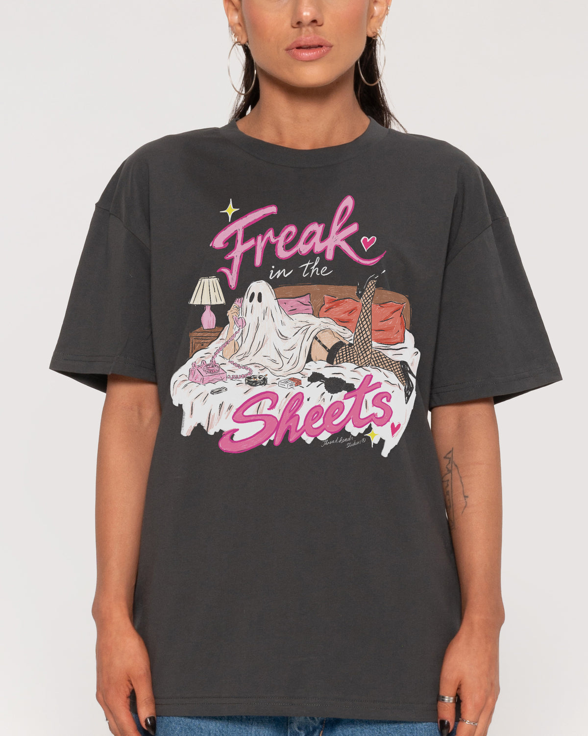 Freak in the Sheets Ghost Charcoal T-Shirt