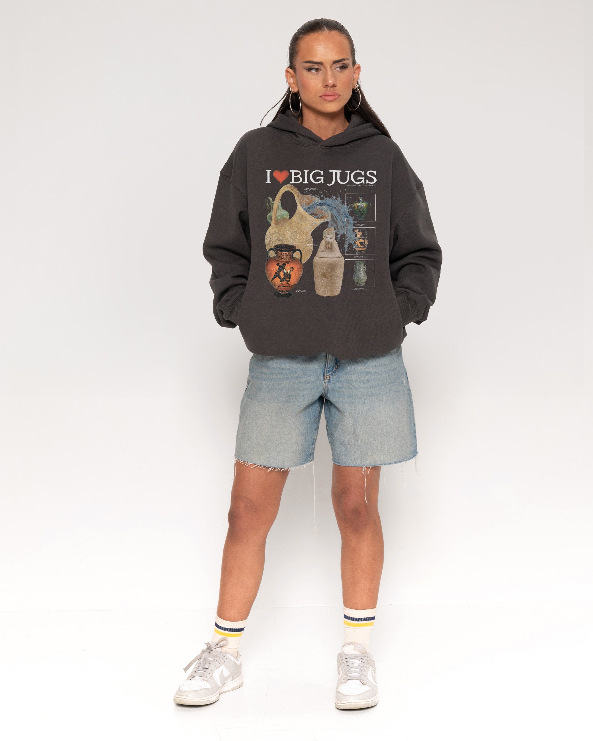 I Love Big Jugs Charcoal Hoodie