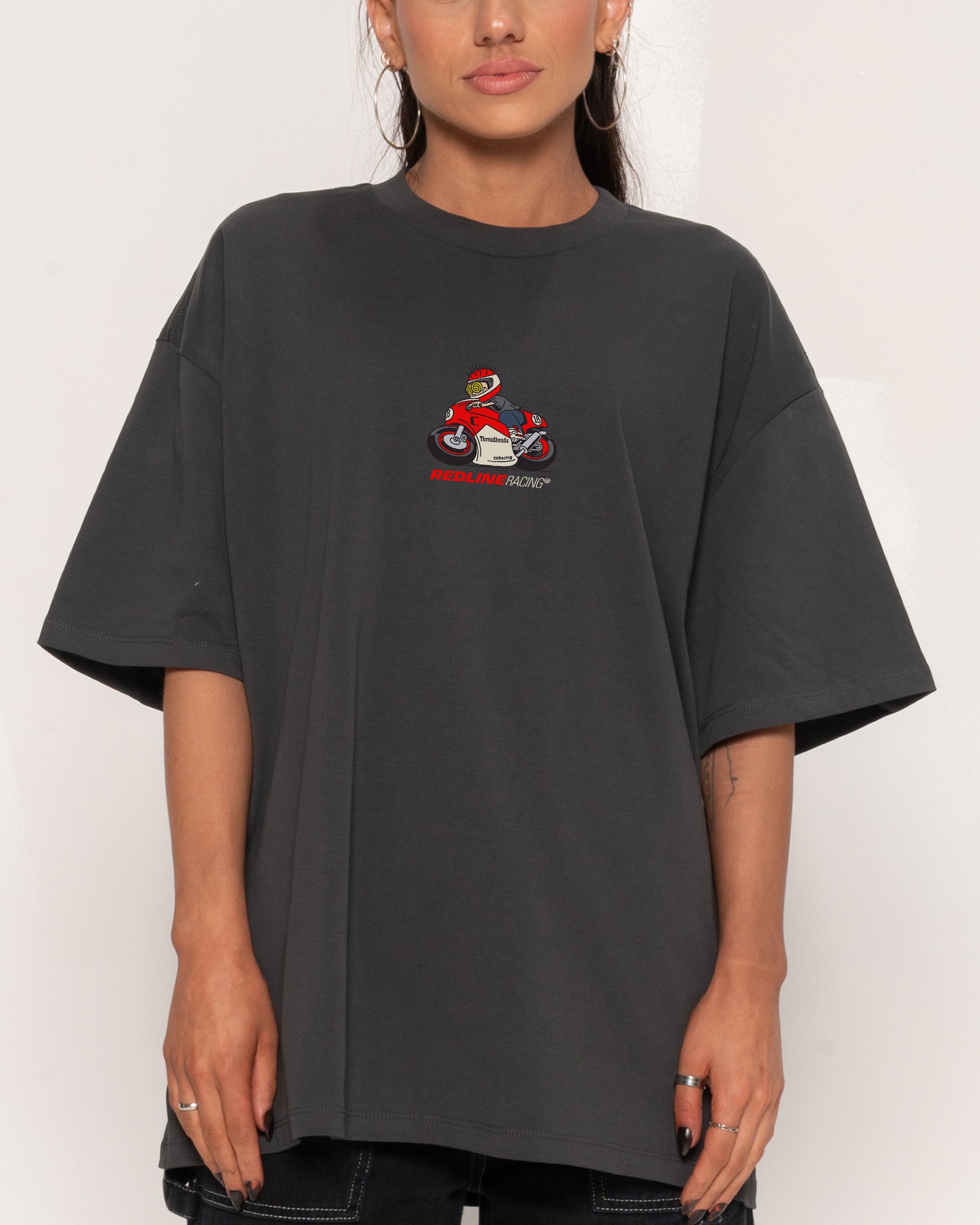 Redline Racing Charcoal Oversized Tee