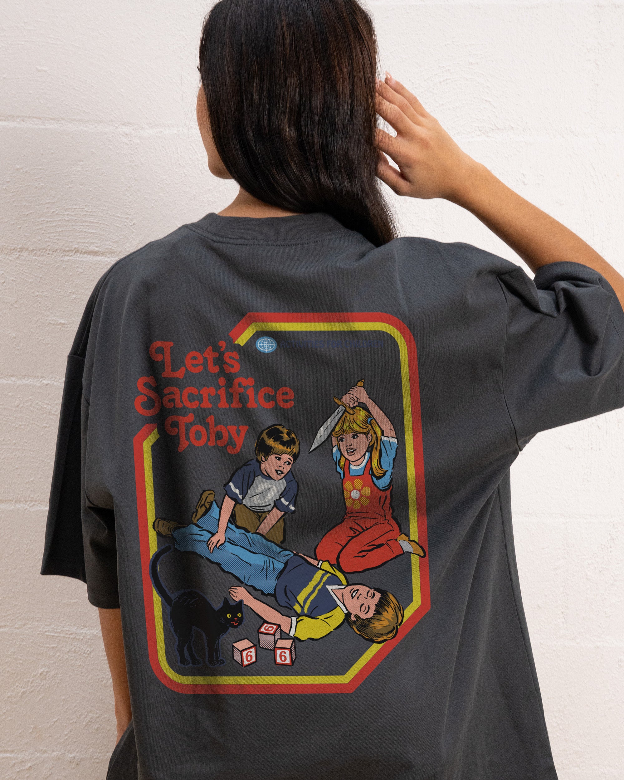 Let's Sacrifice Toby Front and Back Oversized Tee Australia Online Threadheads