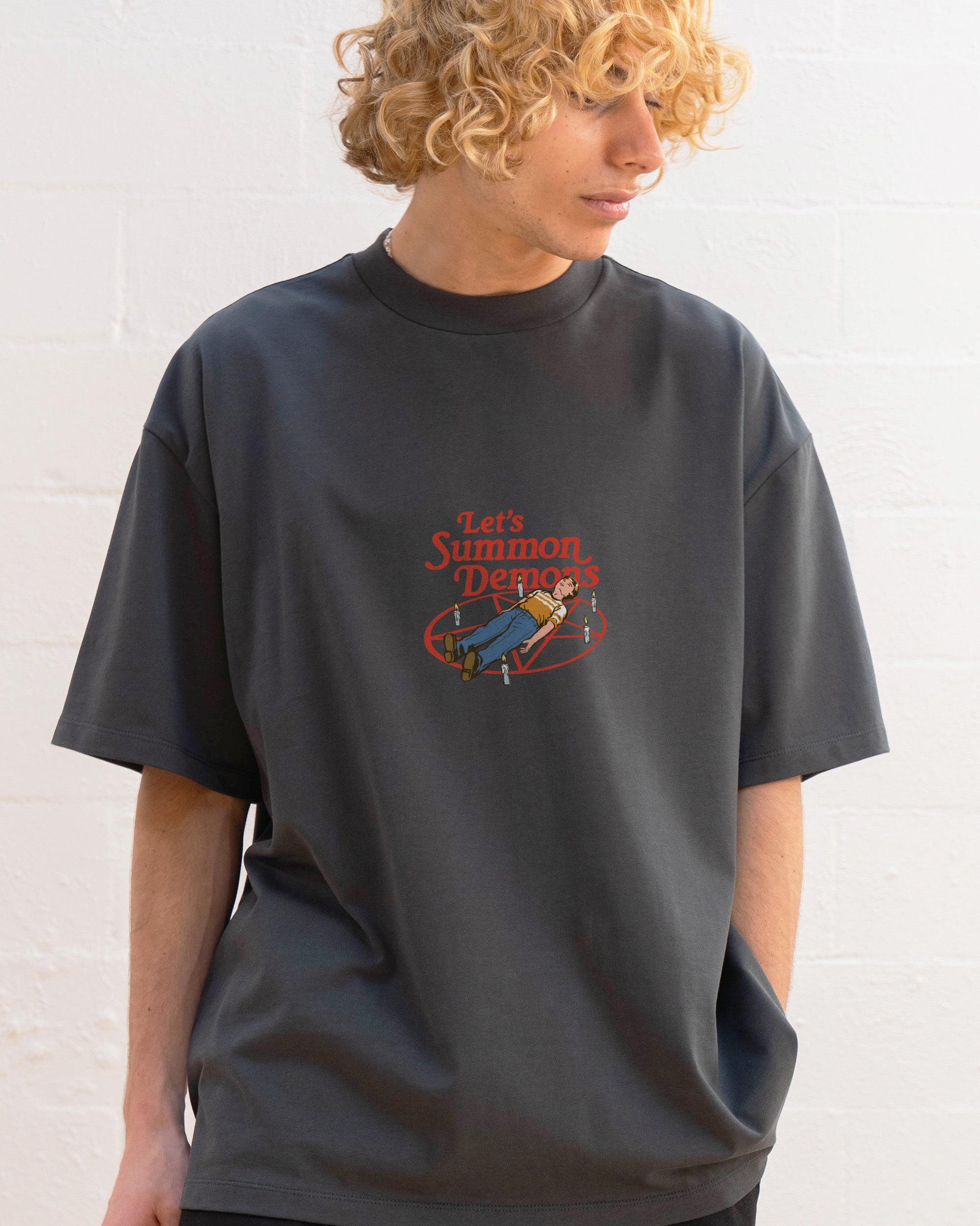 Let's Summon Demons Front and Back Oversized Tee Australia Online Threadheads