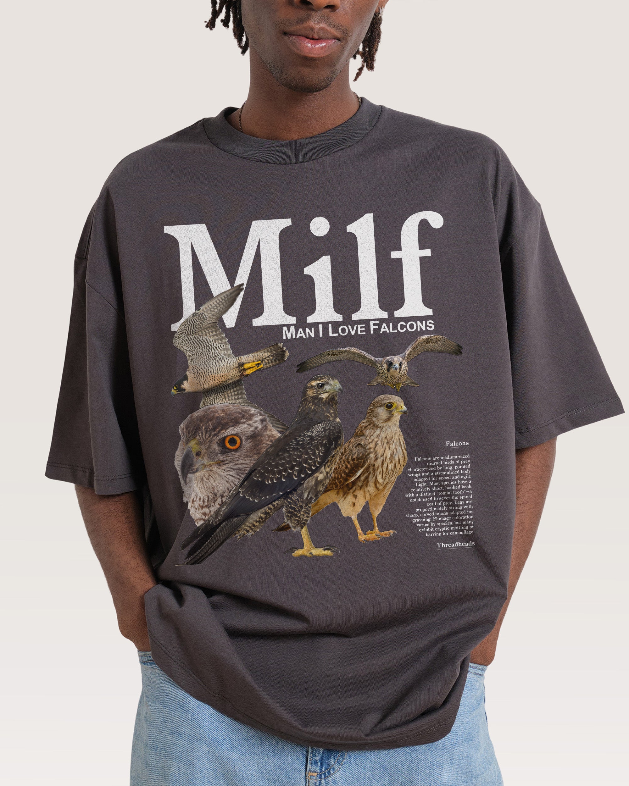 Man I Love Falcons Oversized Tee