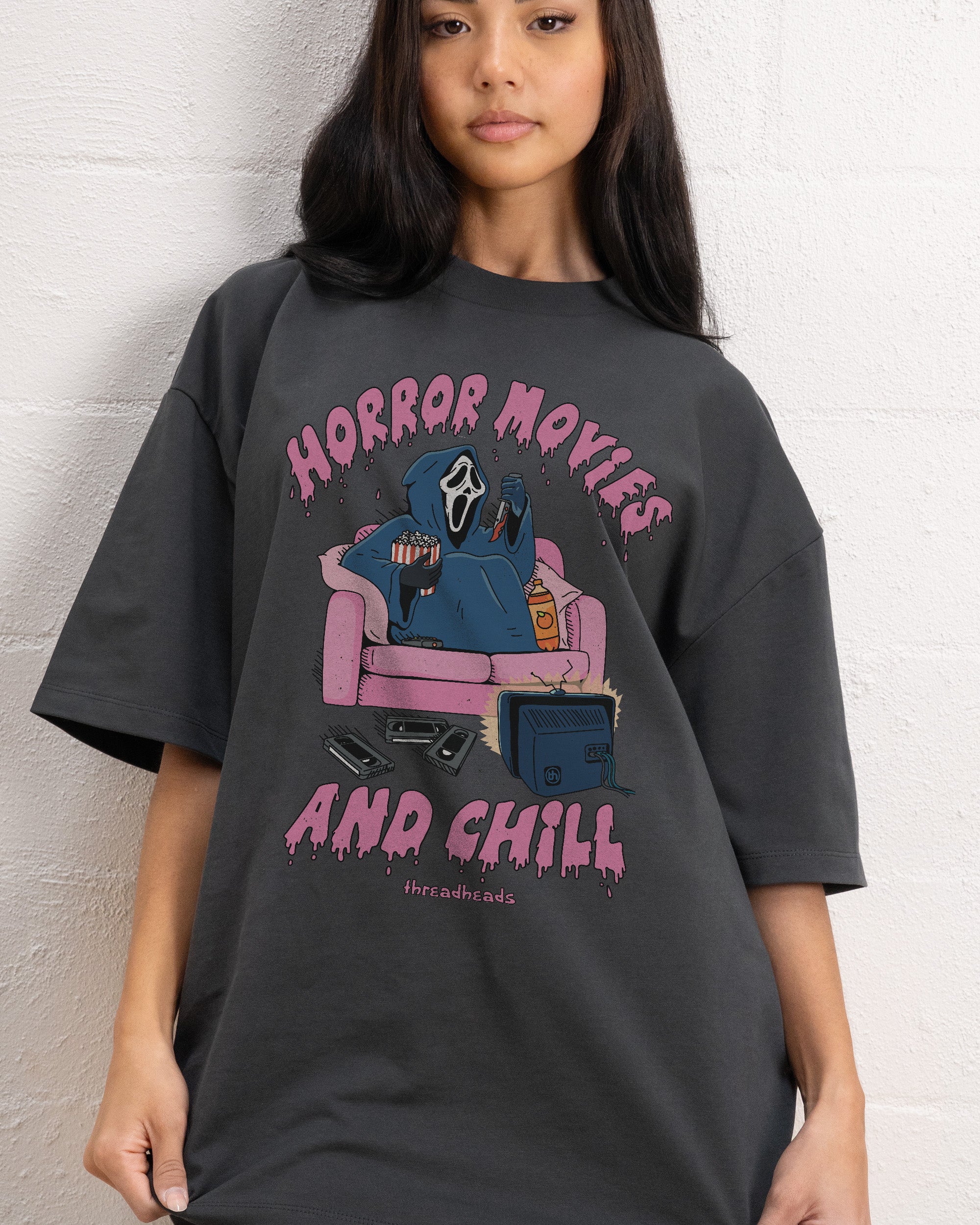 Horror Movies And Chill Oversized Tee