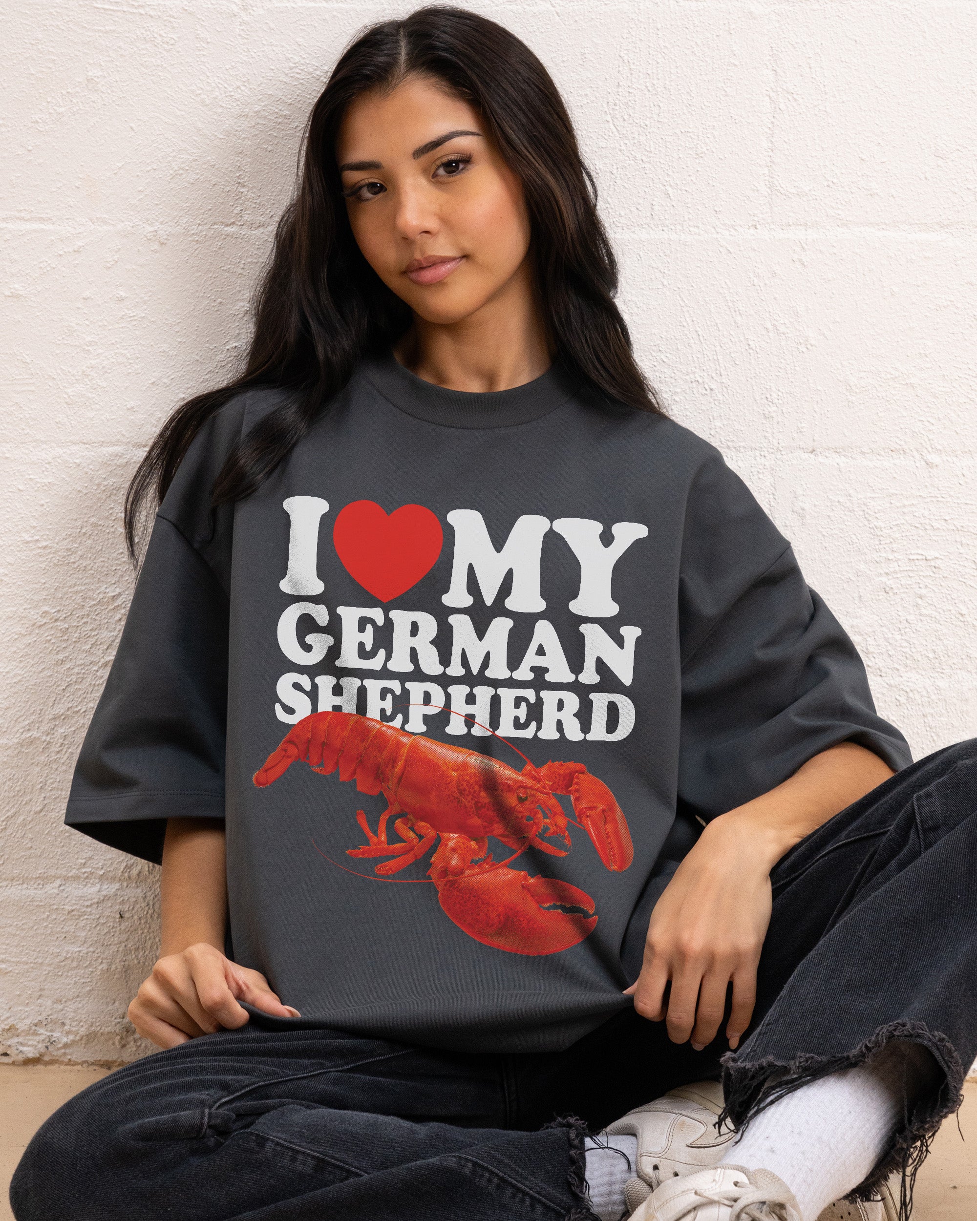 I Love My German Shepherd Oversized Tee Australia Online Threadheads