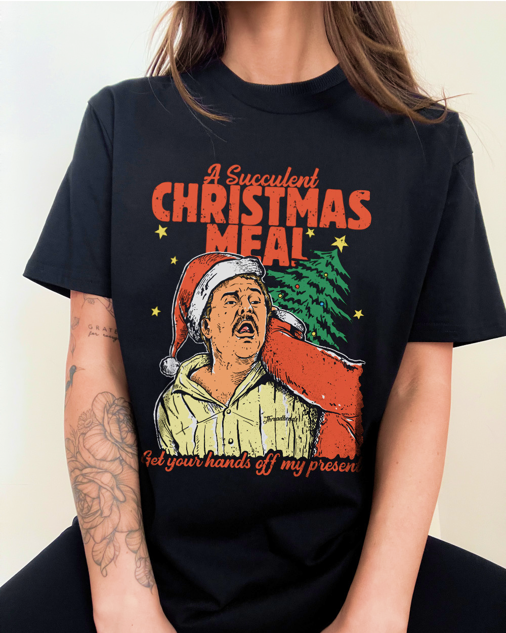 Succulent Chinese Christmas T-Shirt Australia Online Black