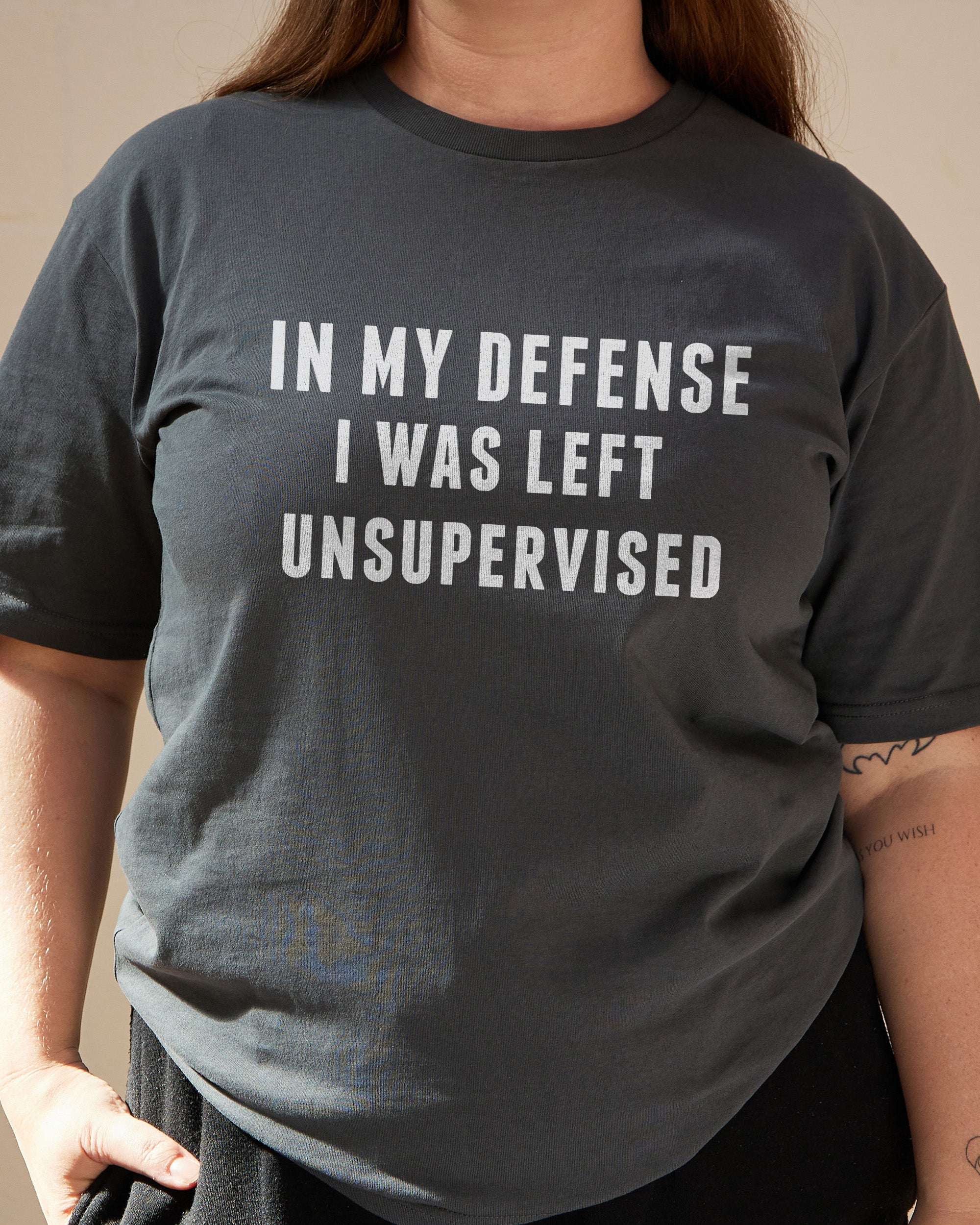 Left Unsupervised T-Shirt Australia Online Charcoal