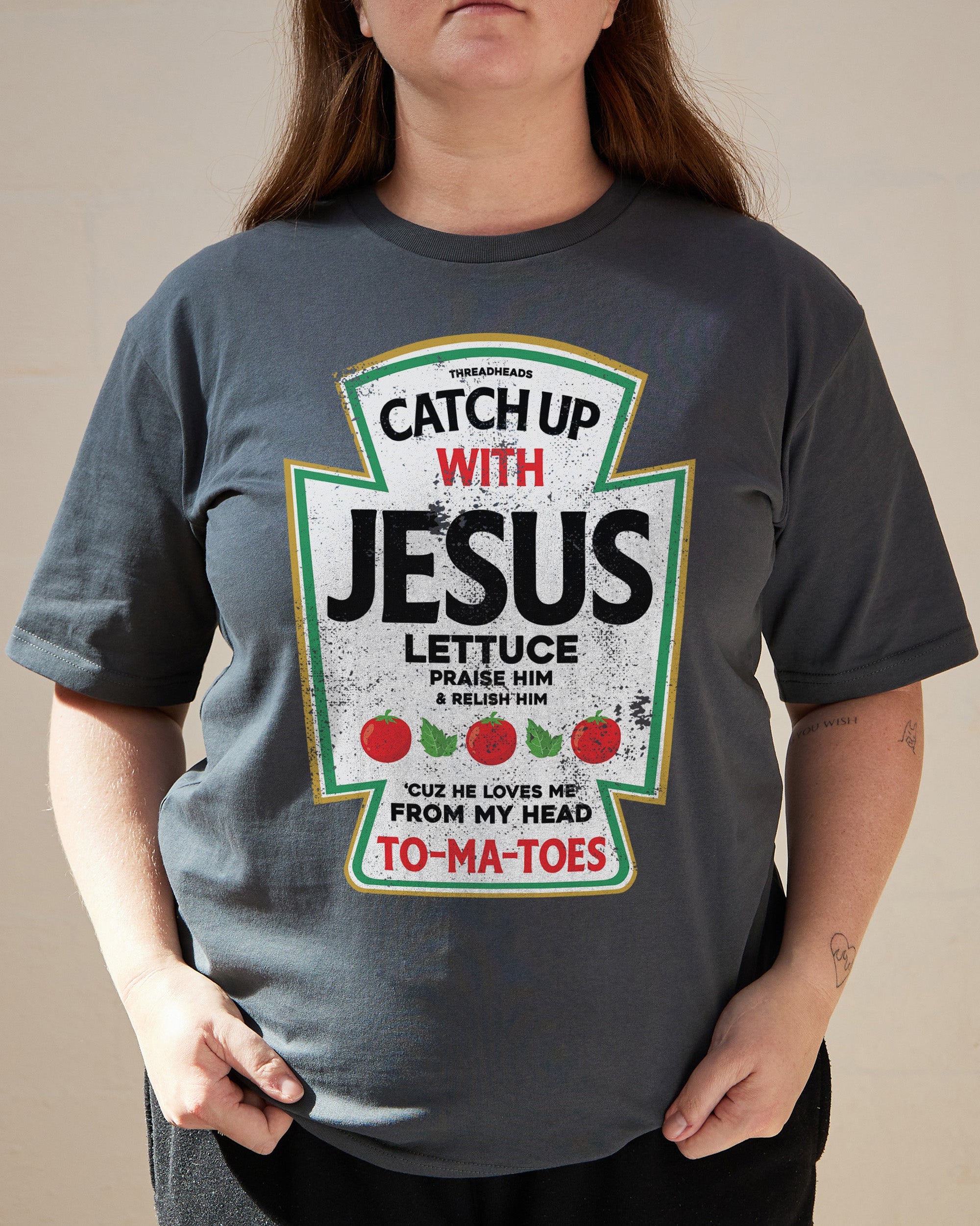 Catch Up with Jesus T-Shirt Australia Online Coal