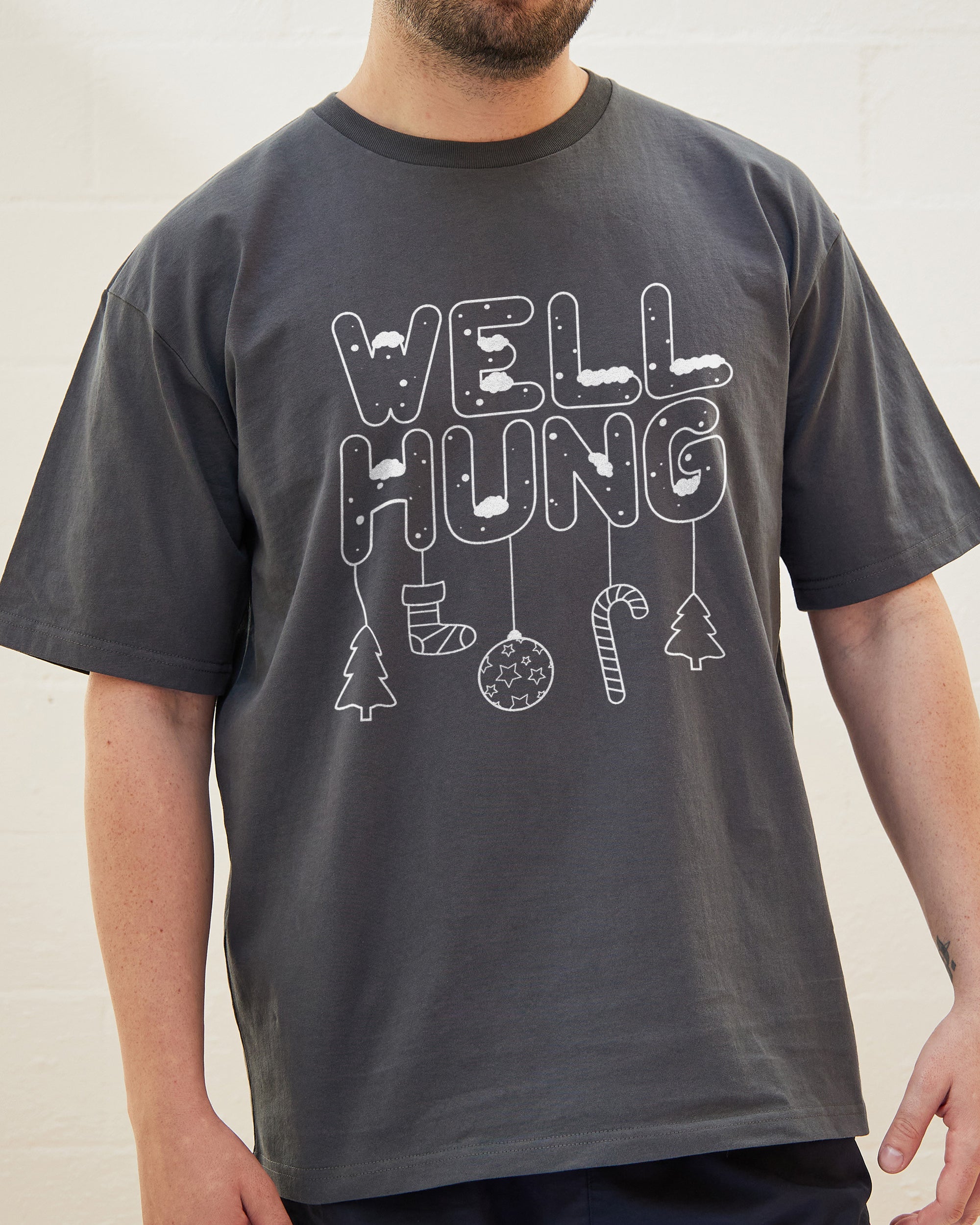 Well Hung T-Shirt Australia Online Charcoal