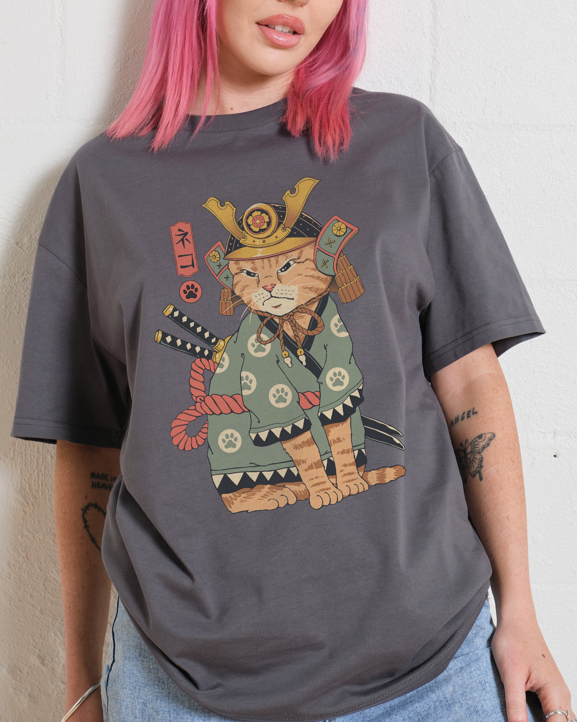 Neko Samurai T-Shirt Australia Online