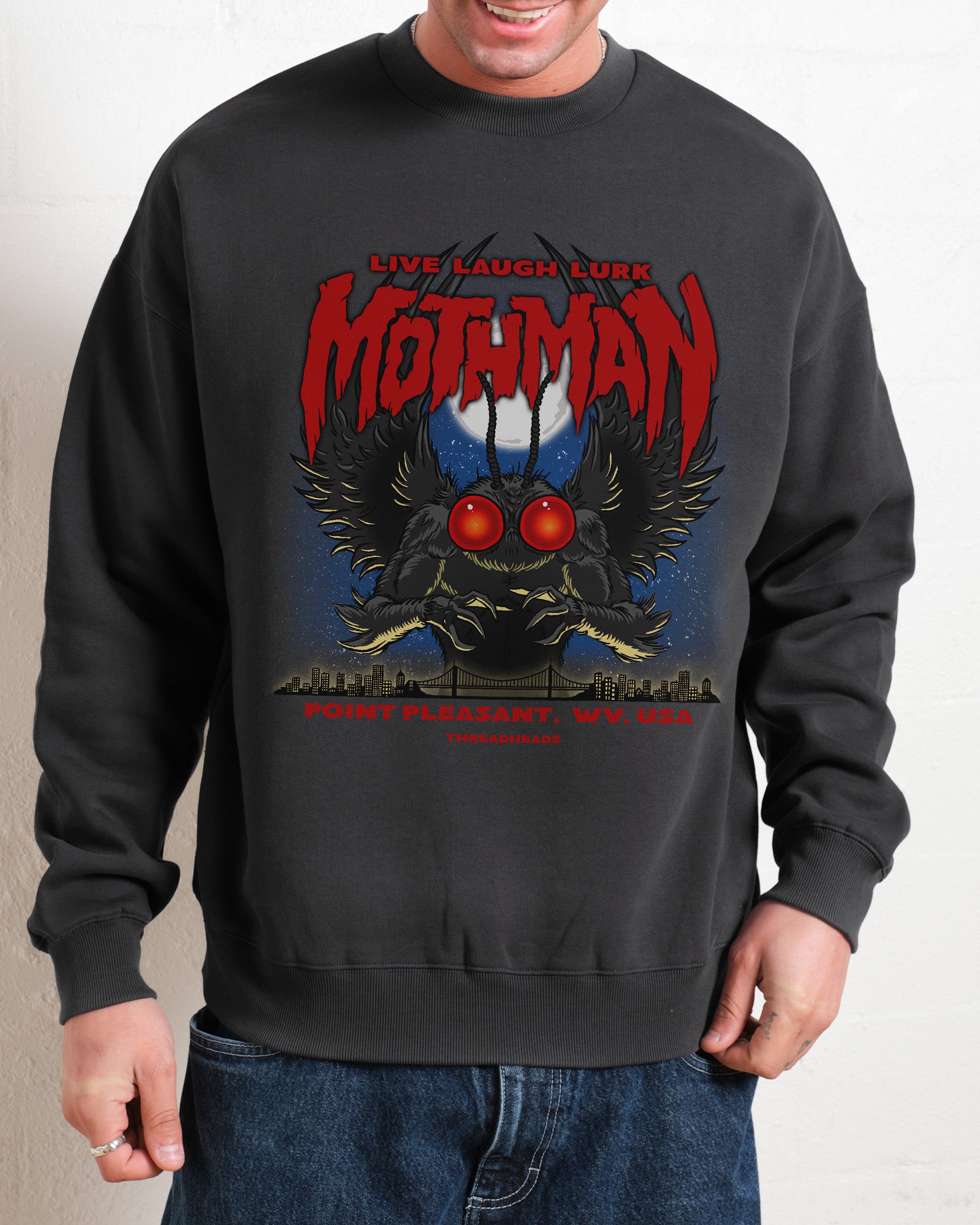 Mothman - Live Laugh Lurk Sweatshirt