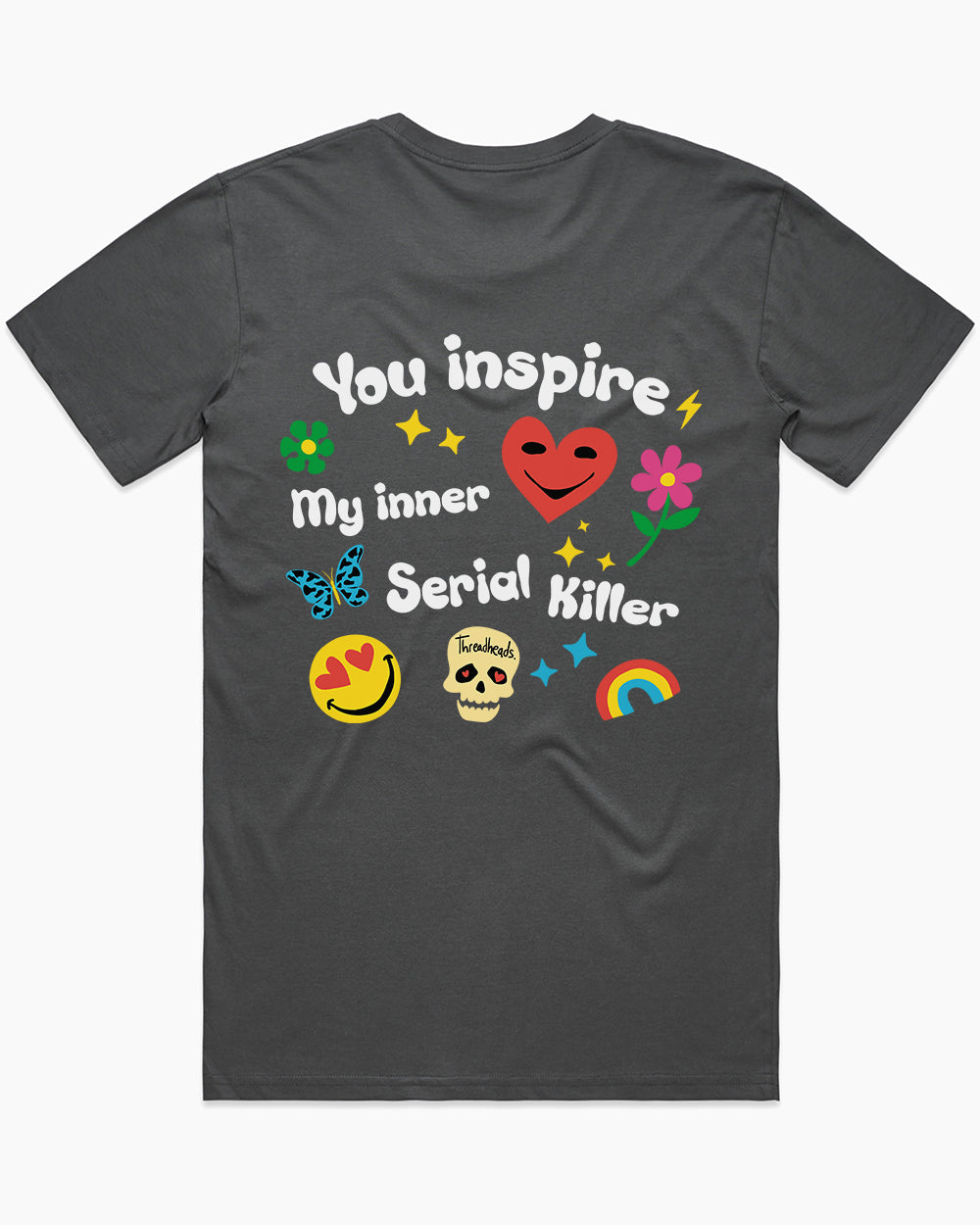 Inspire My Inner Serial Killer T-Shirt Australia Online #colour_coal