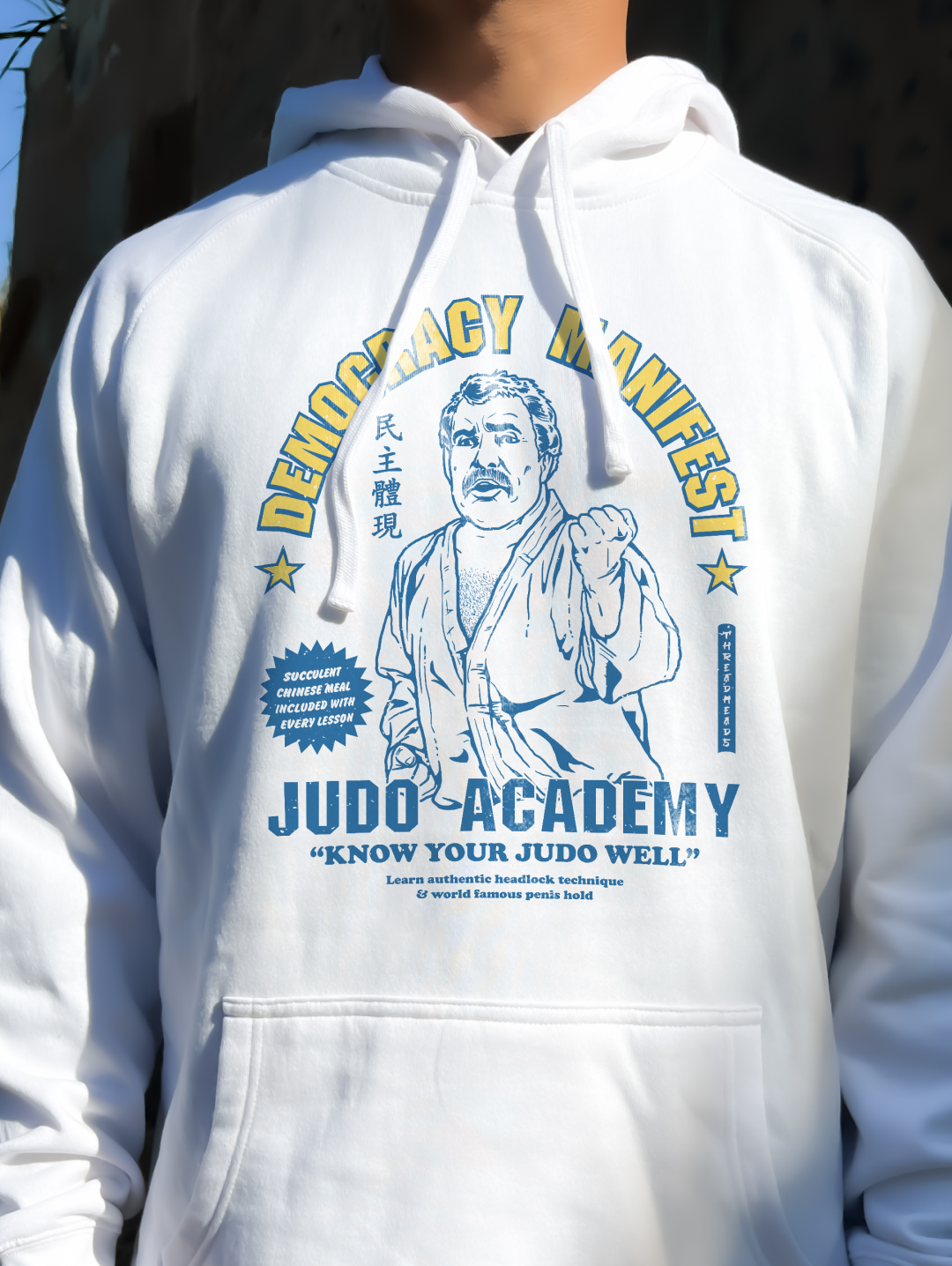 Democracy Manifest Judo Academy Hoodie Australia Online #colour_white
