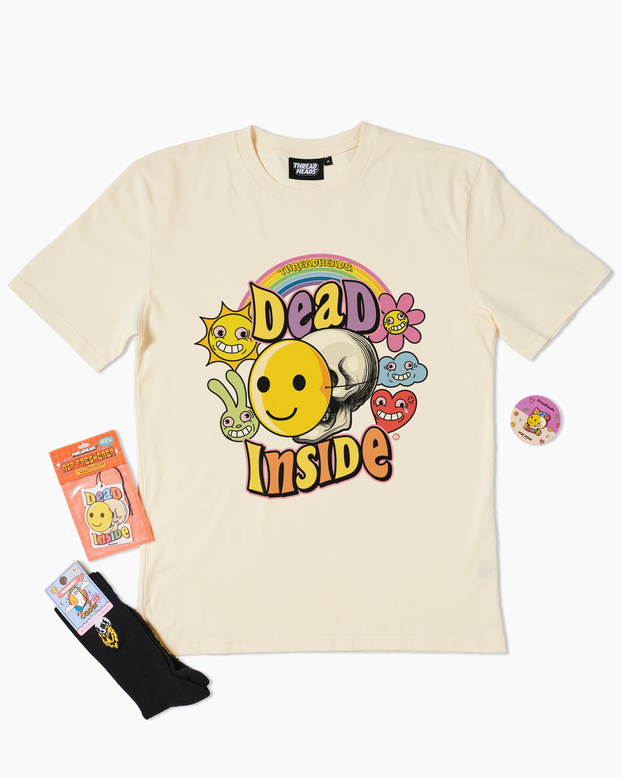 Dead Inside Bundle | T-Shirt, Socks, Pin & Air Freshener Bundle