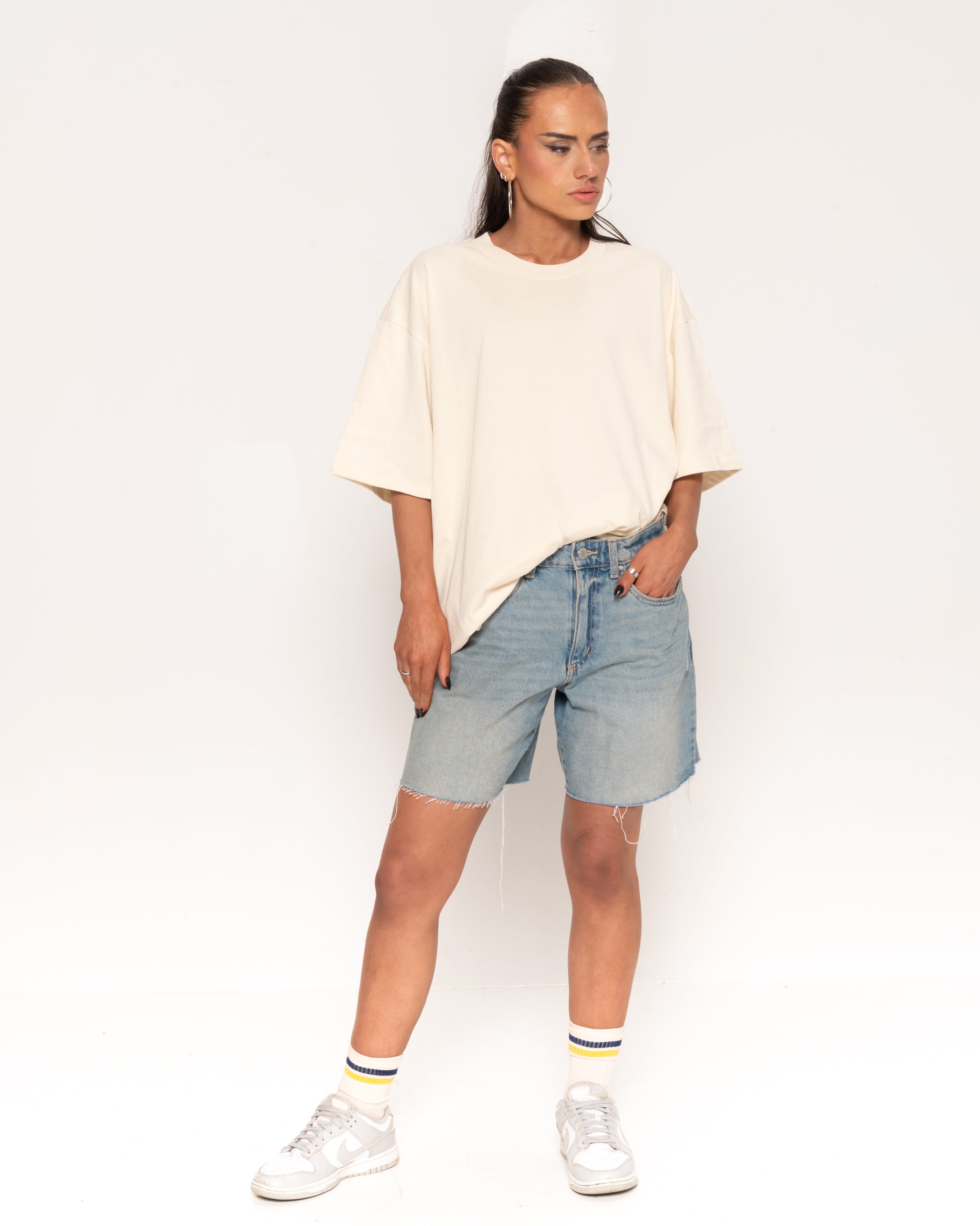 Oversized Tee 2 Pack: Black, Natural