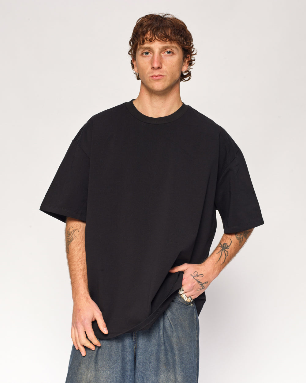 Oversized Tee 4 Pack: Charcoal, Black, Powder Blue, White