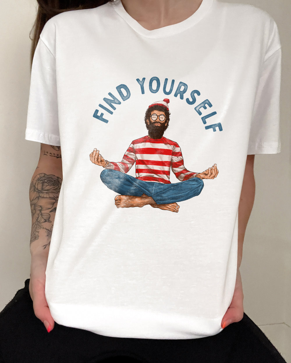 Find Yourself Wally T-Shirt Australia Online #colour_white