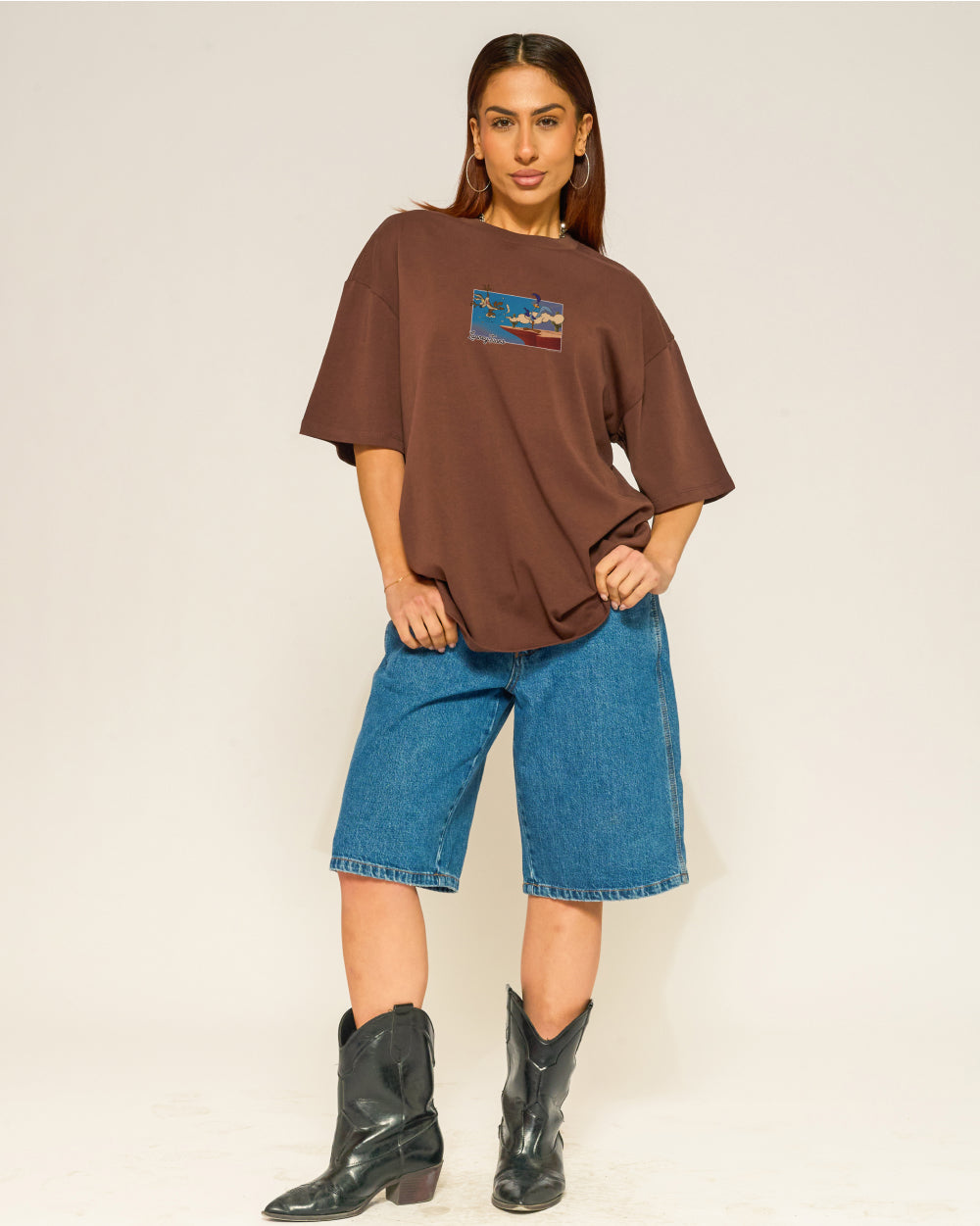 Wiley Free Fall Oversized Tee Threadheads Australia #colour_brown