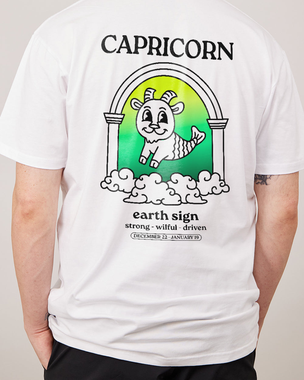 Capricorn T-Shirt Australia Online #colour_white