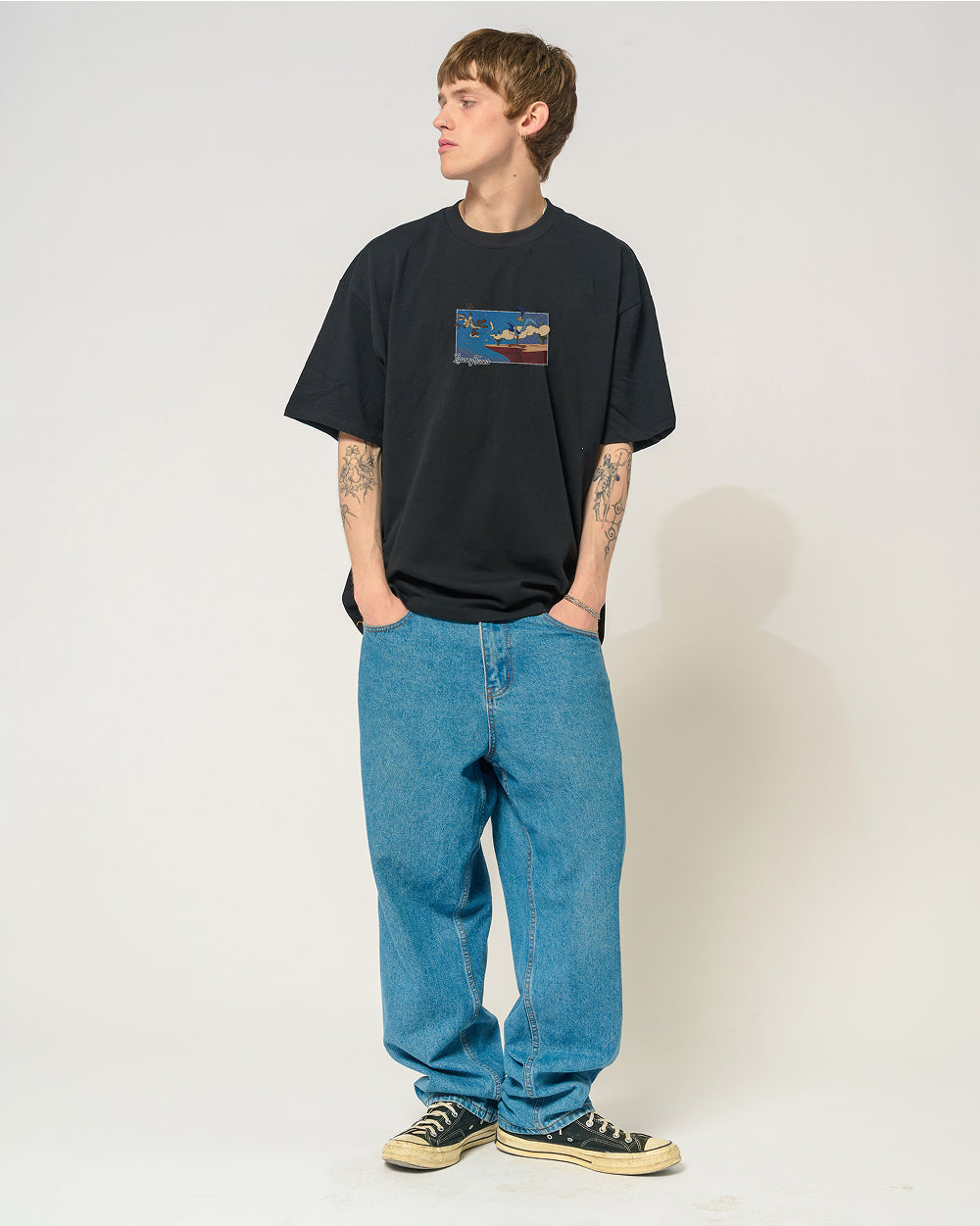 Wiley Free Fall Oversized Tee Threadheads Australia #colour_black