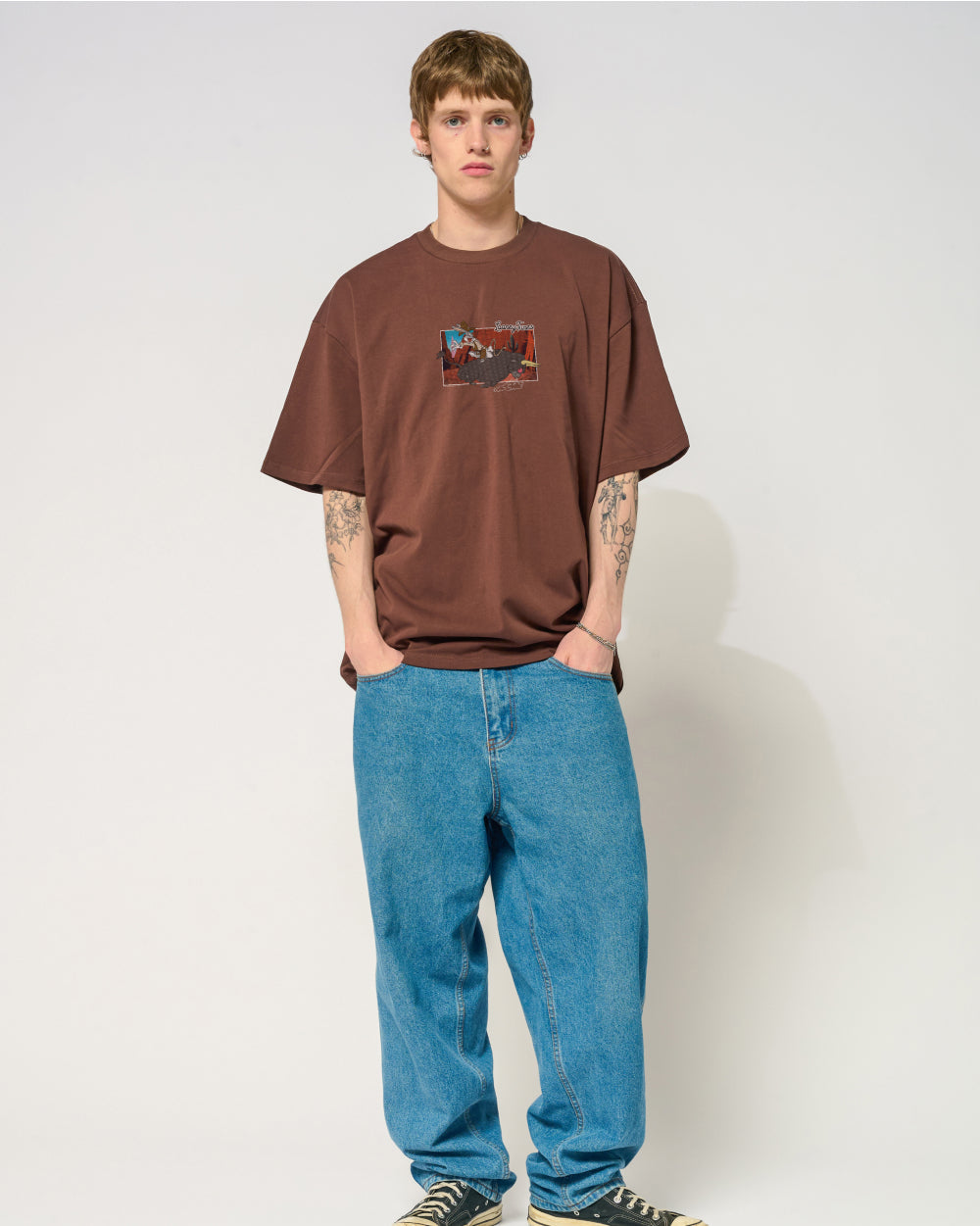 Buckle Up Bugs Oversized Tee Threadheads Australia #colour_brown