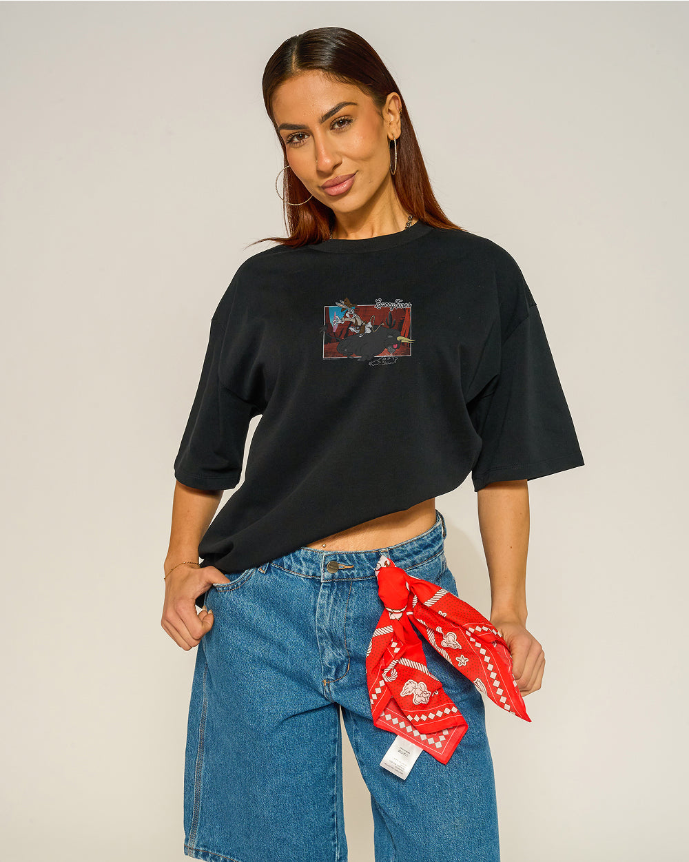 Buckle Up Bugs Oversized Tee Threadheads Australia #colour_black