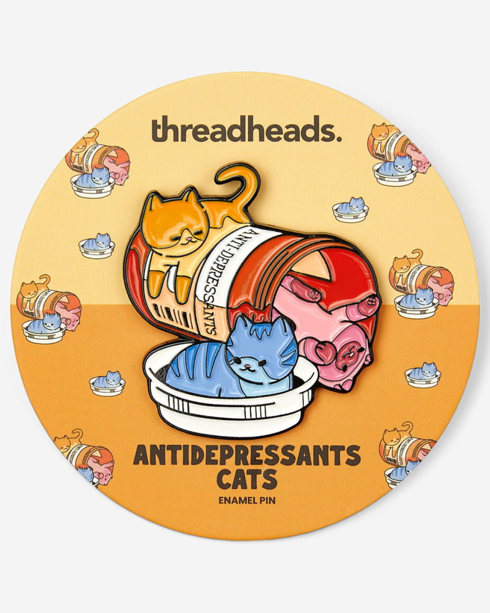 Anti-Depressant Cat Bundle | T-Shirt, Pin & Air Freshener Bundle