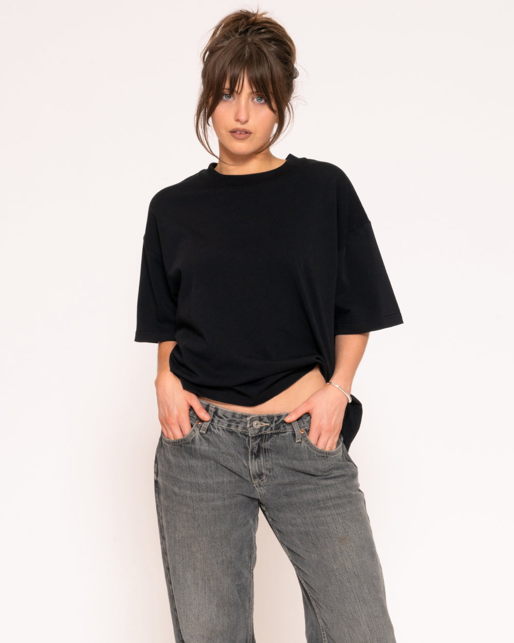 Boxy Crop Tee 3-Pack: Black