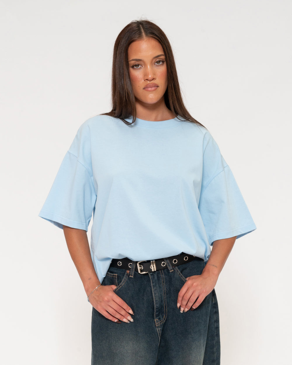 Boxy Crop Tee 5-Pack: Dusk, Pale Blue, Pistachio, Pink, White Blank Boxy Crop Tee – view 3