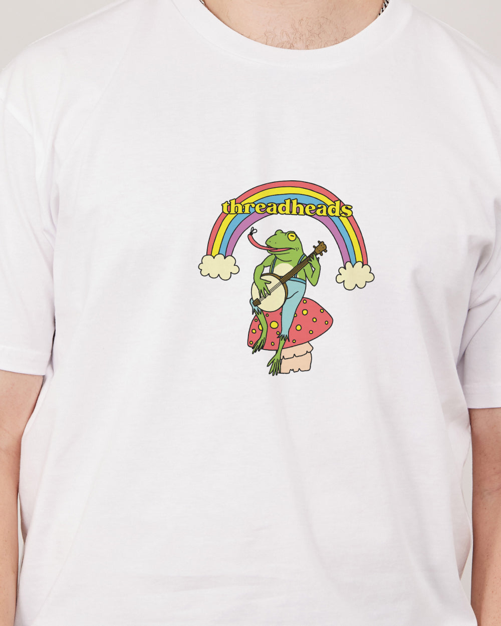 Banjo Playing Frog T-Shirt Australia Online #colour_white