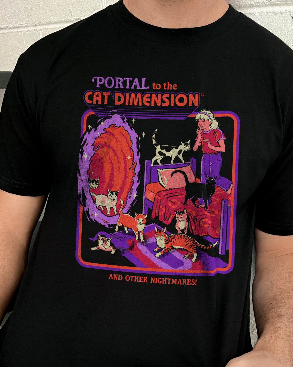 The Cat Dimension T-Shirt Australia Online #colour_black