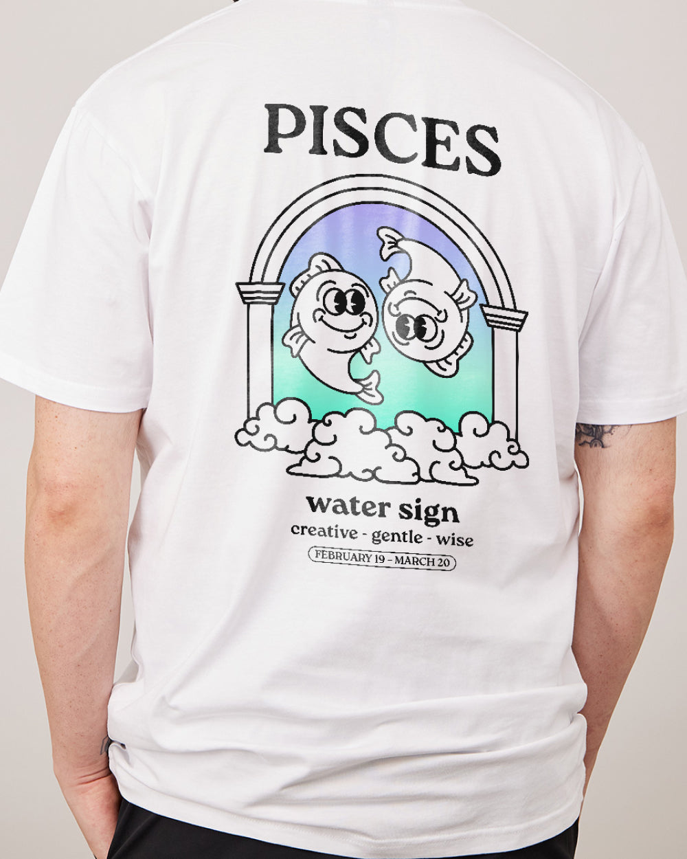 Pisces T-Shirt Australia Online #colour_white