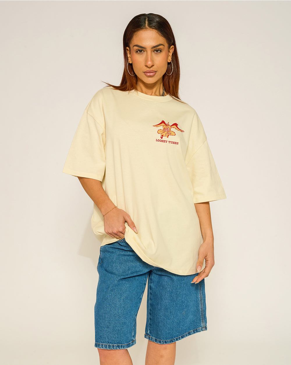 Wanted: Wile E Coyote Oversized Tee Threadheads Australia #colour_natural