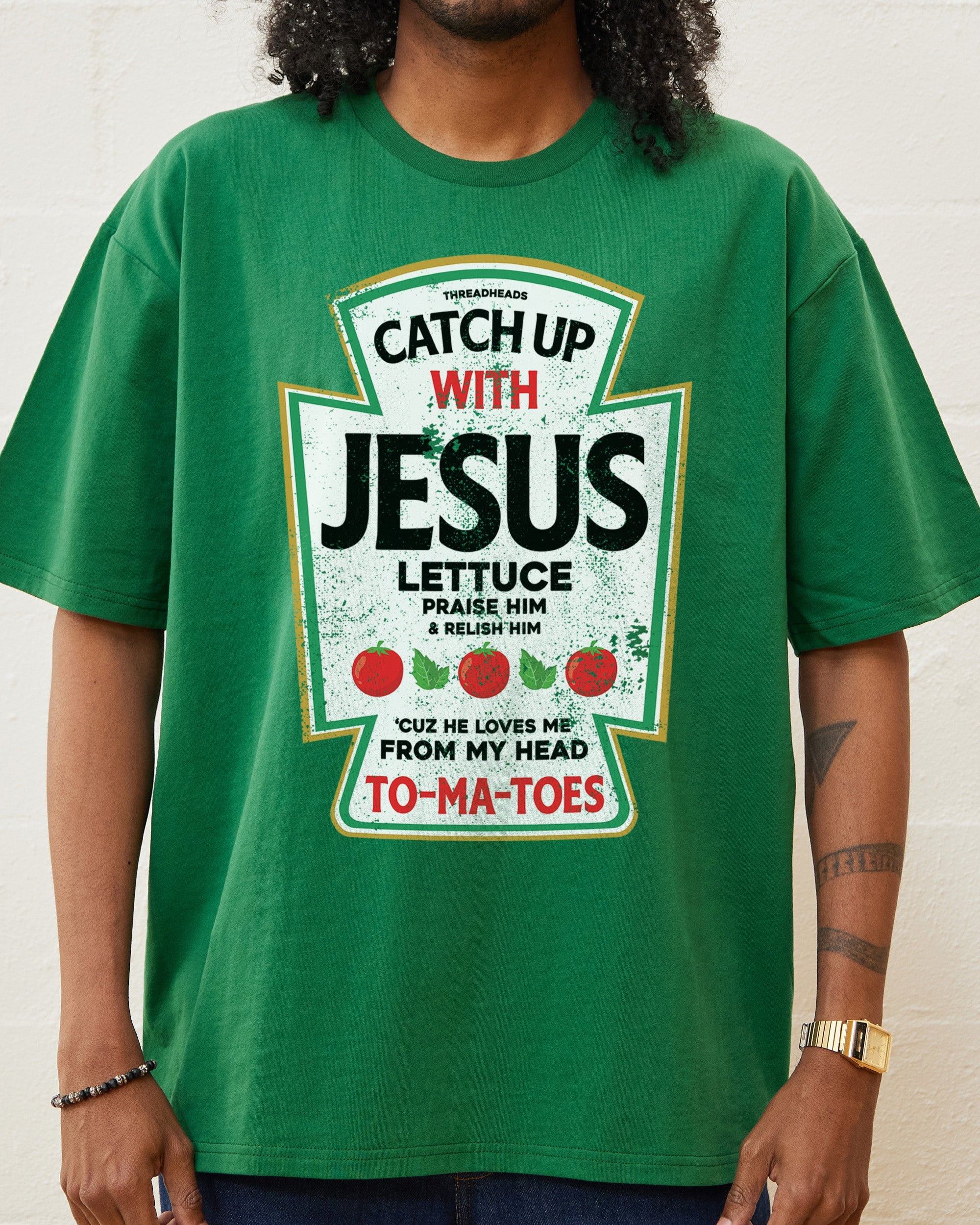 Catch Up with Jesus T-Shirt Australia Online Green