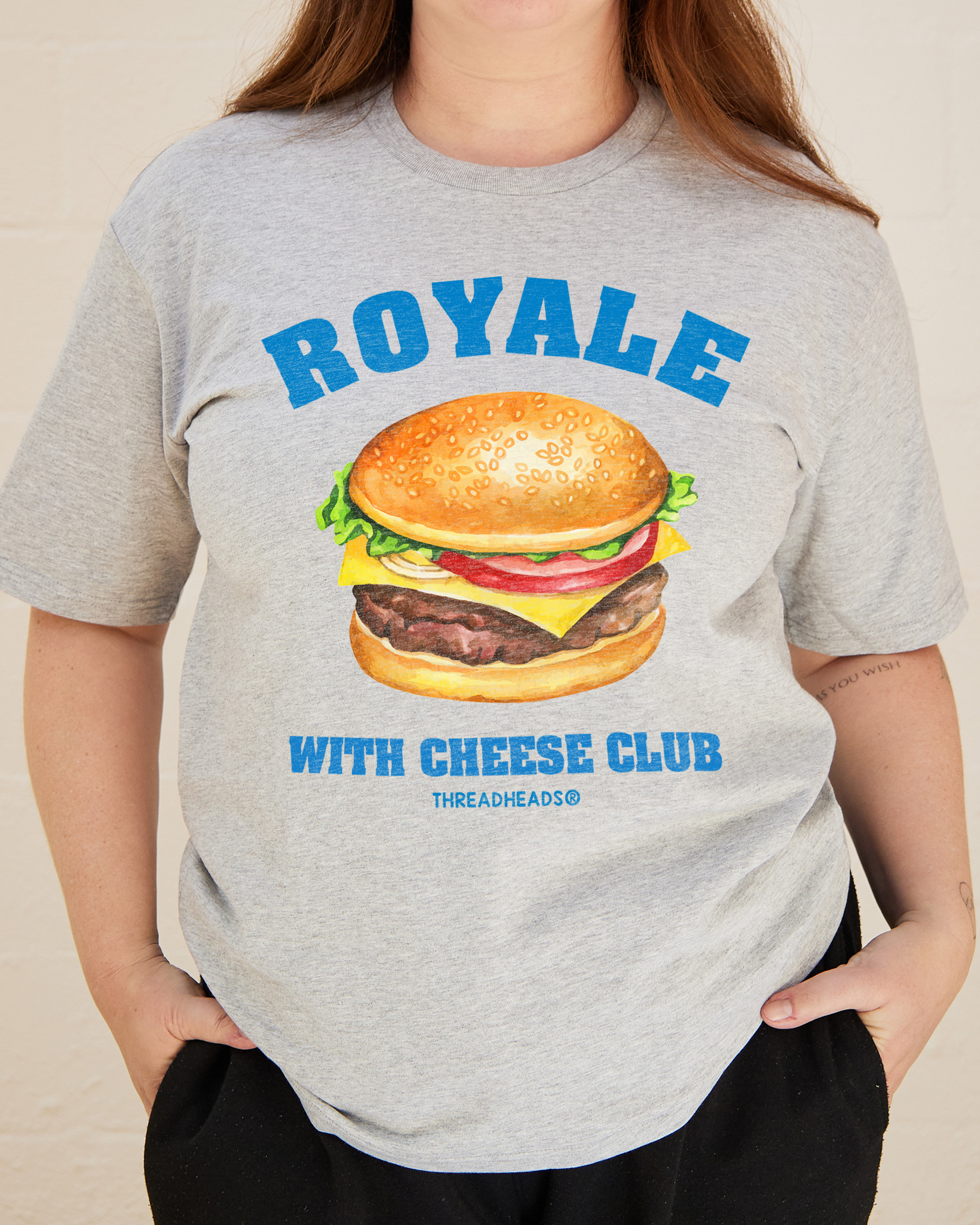 Royale With Cheese T-Shirt Australia Online Grey