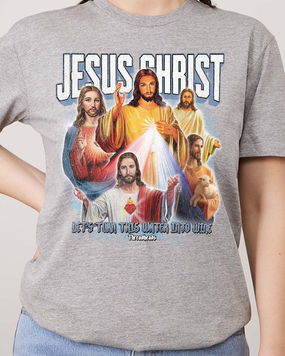 Jesus Christ T-Shirt Australia Online #colour_grey