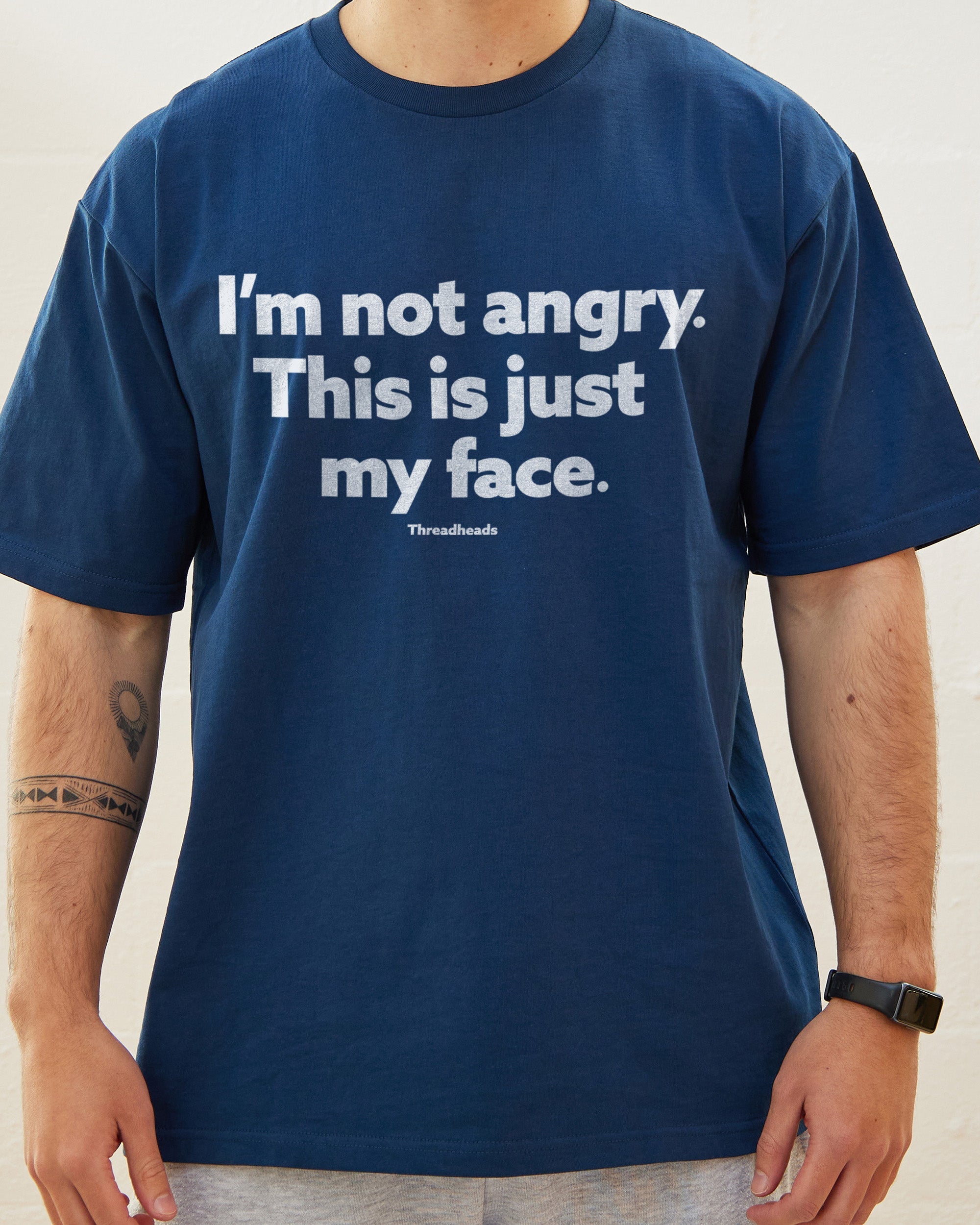 I'm Not Angry T-Shirt Australia Online #colour_navy