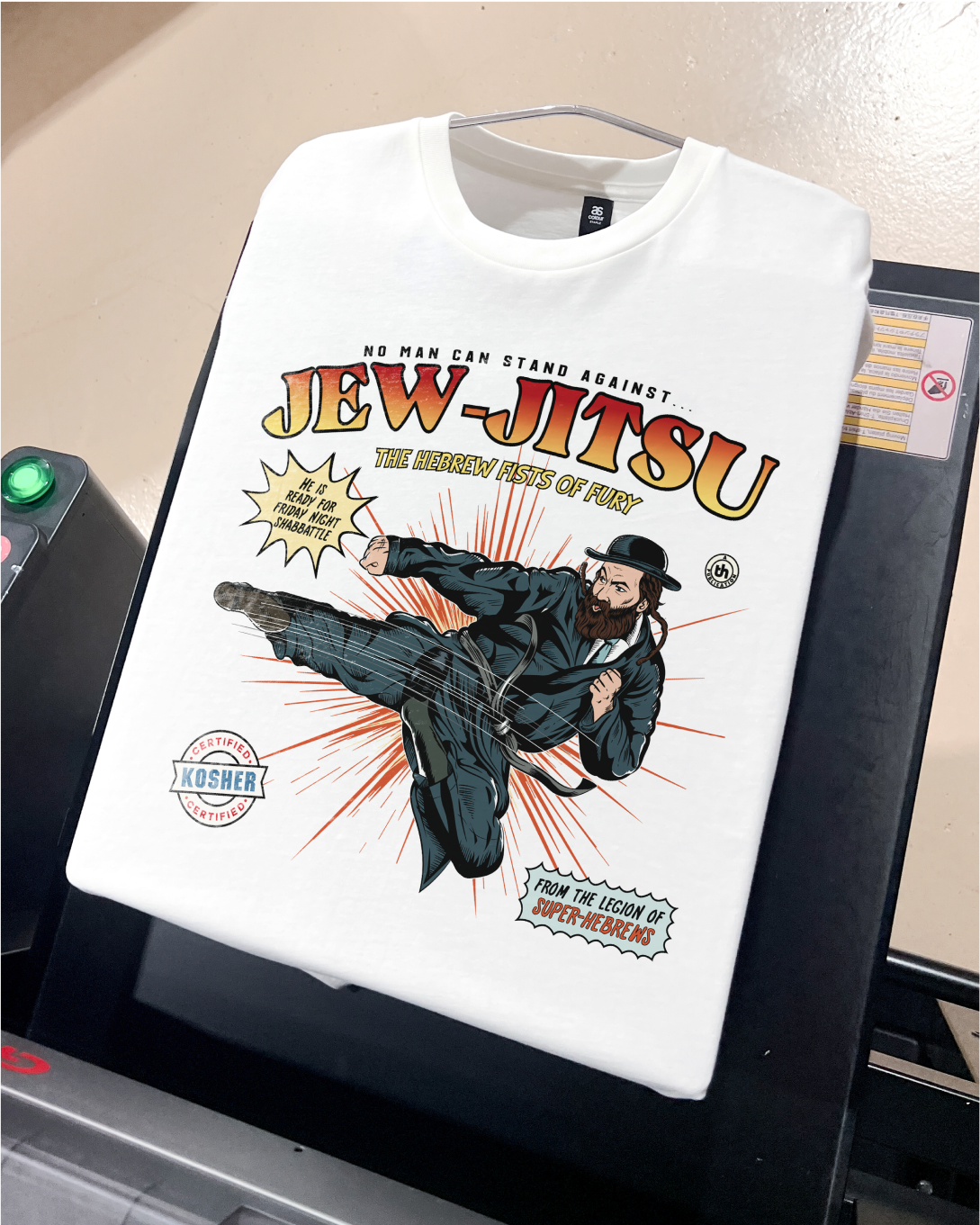 Jew-Jitsu T-Shirt Australia Online #colour_white