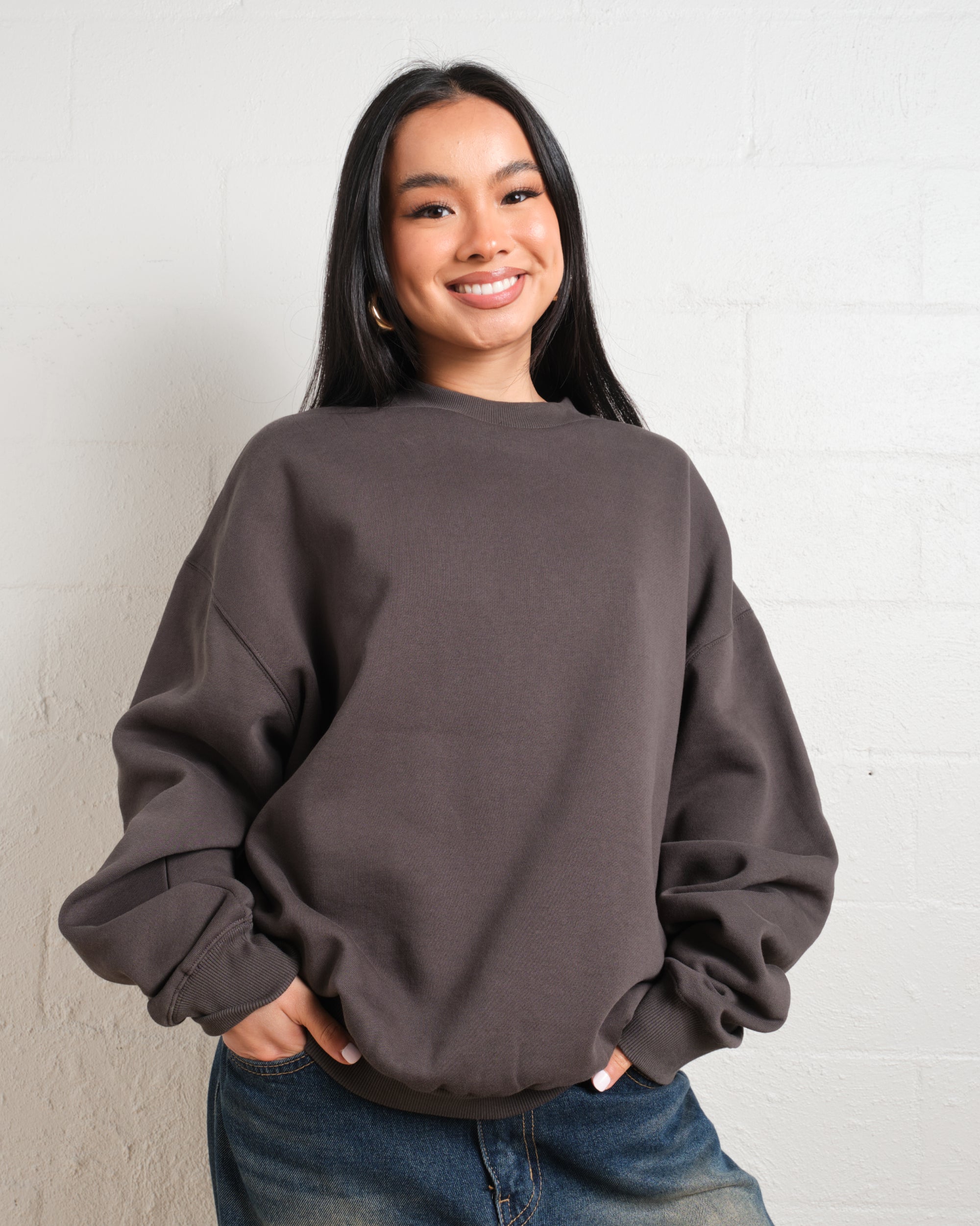 Blank Plain Jumper Australia Online #colour_charcoal