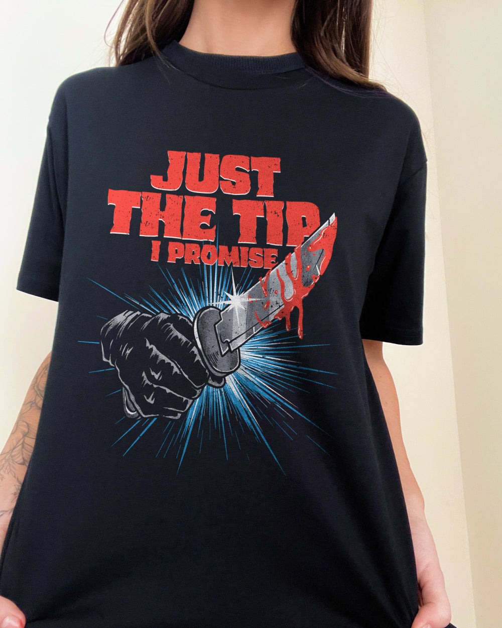 Just The Tip T-Shirt Australia Online Black