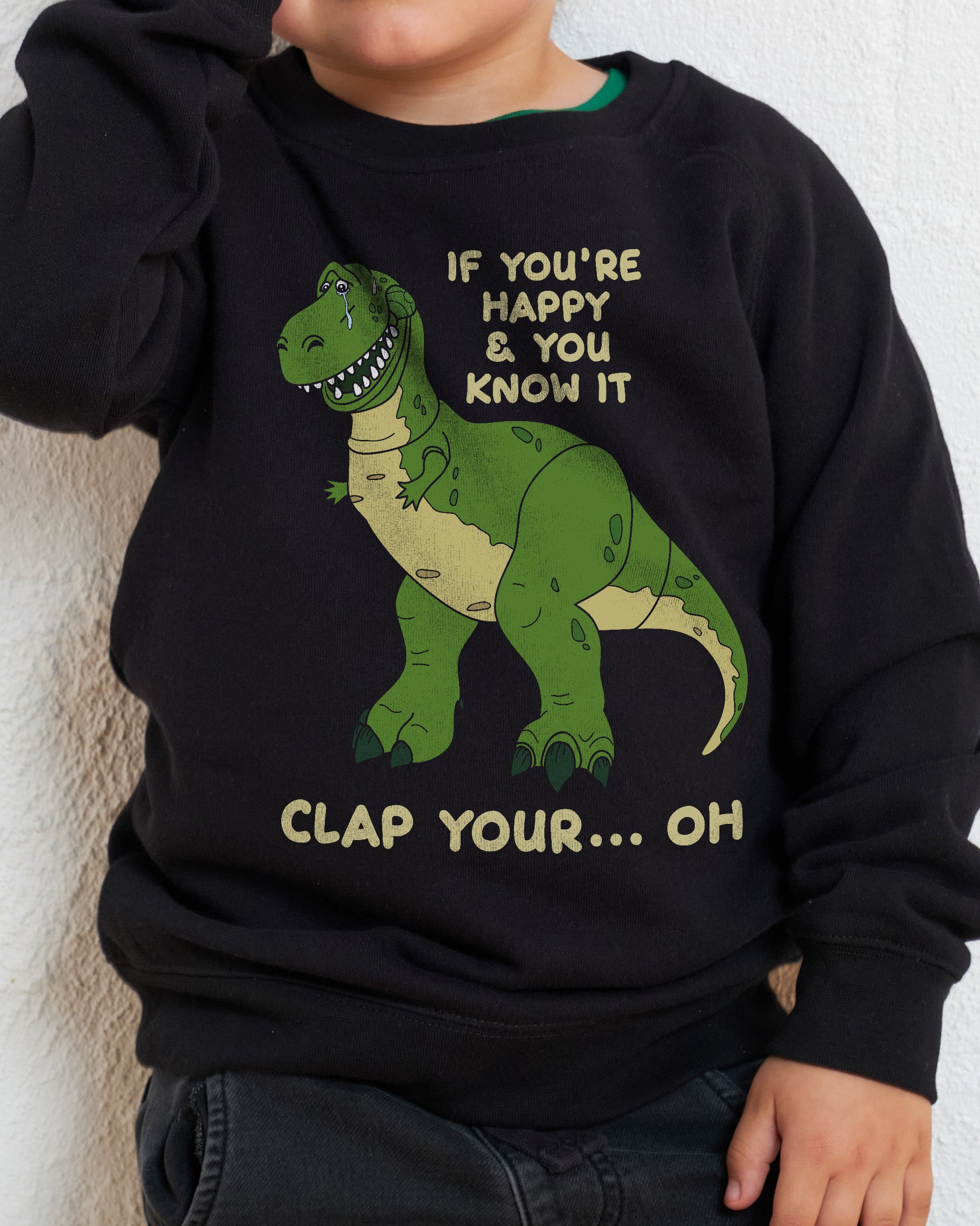 Clap Your Hands Dinosaur Kids Jumper