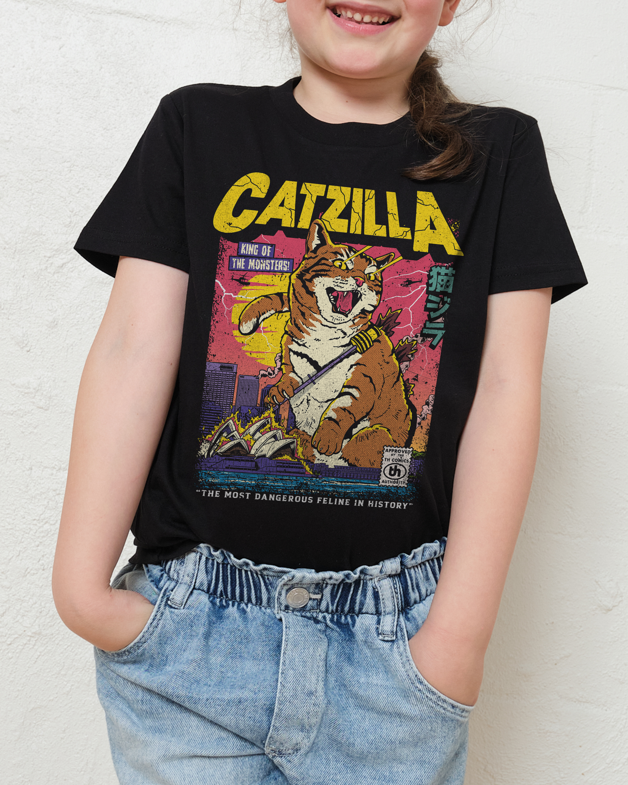 Catzilla Retro Titan Kids T-Shirt