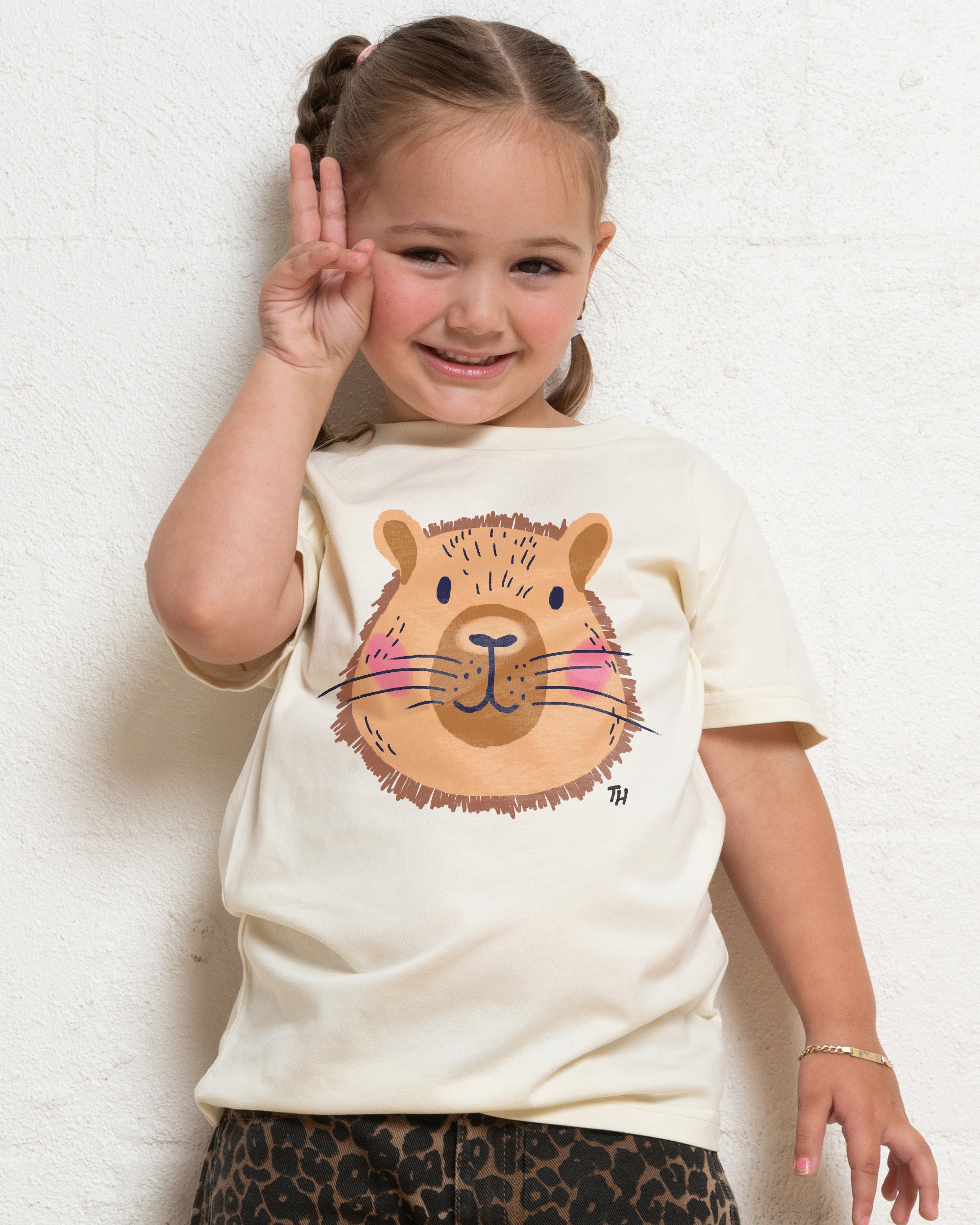 Capybara Face Kids T-Shirt