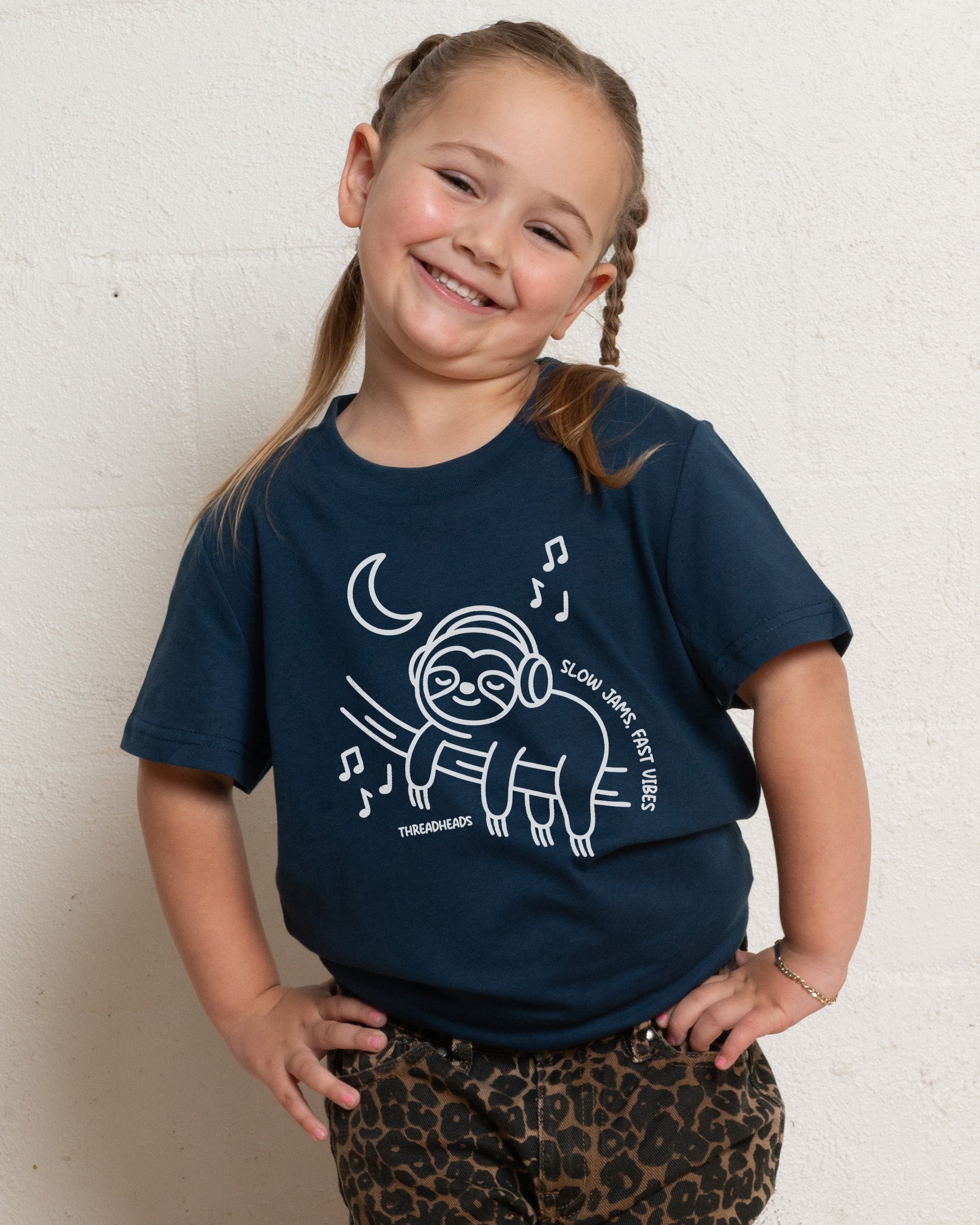 Sloth Jams, Fast Vibes Kids T-Shirt