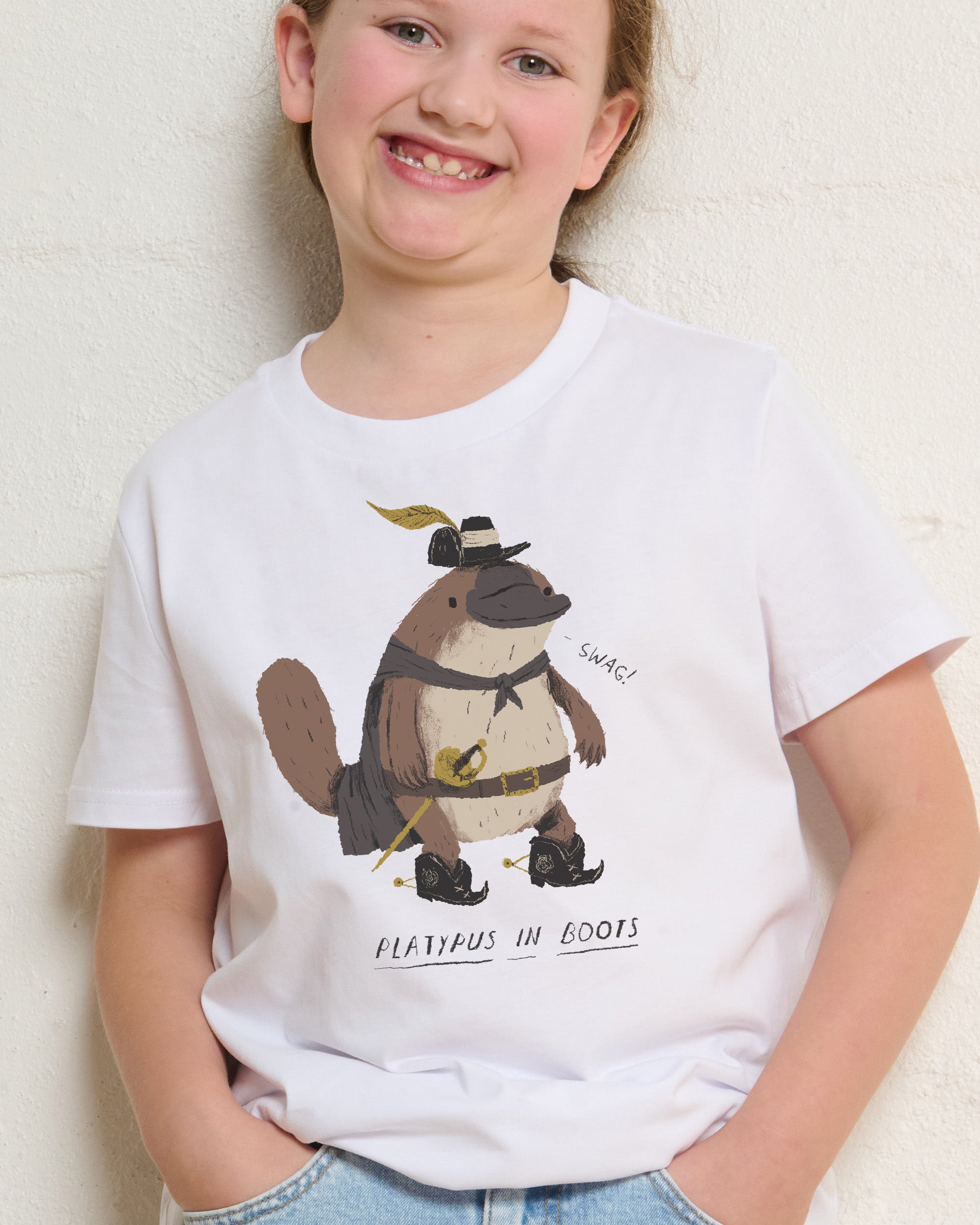 Platypus in Boots Kids T-Shirt