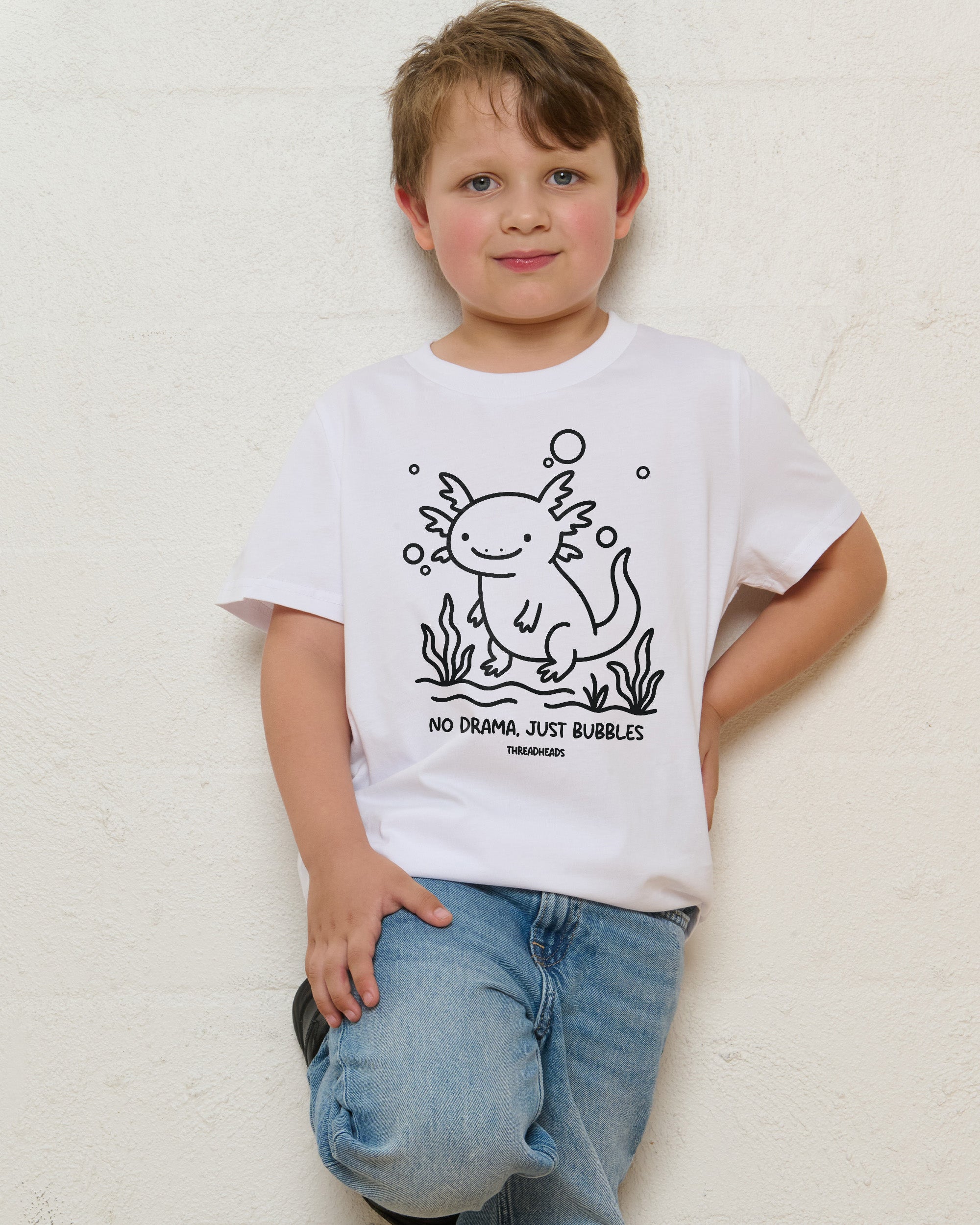 Axolotl Bubbles Kids T-Shirt