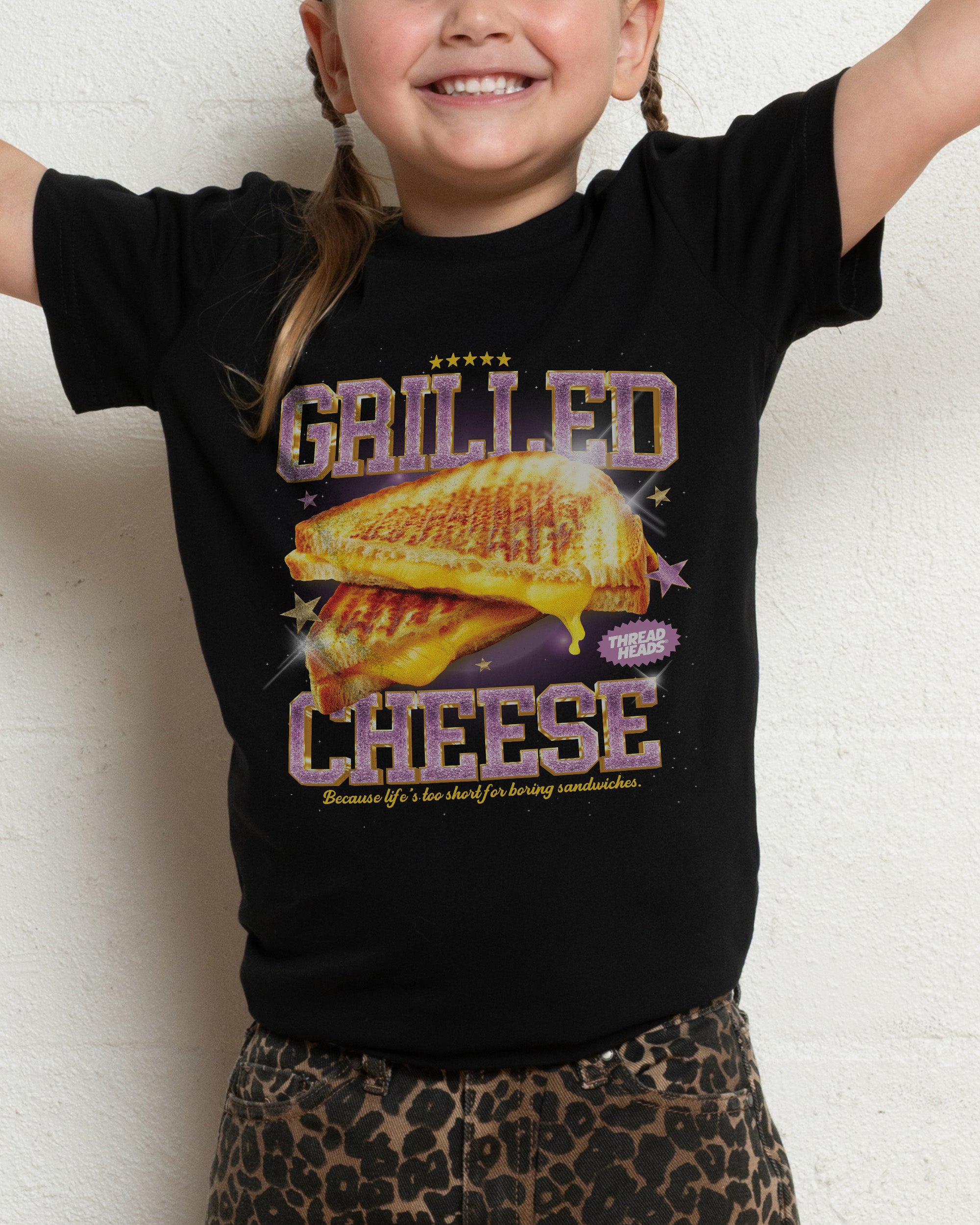 Grilled Cheese Black Kids T-Shirt