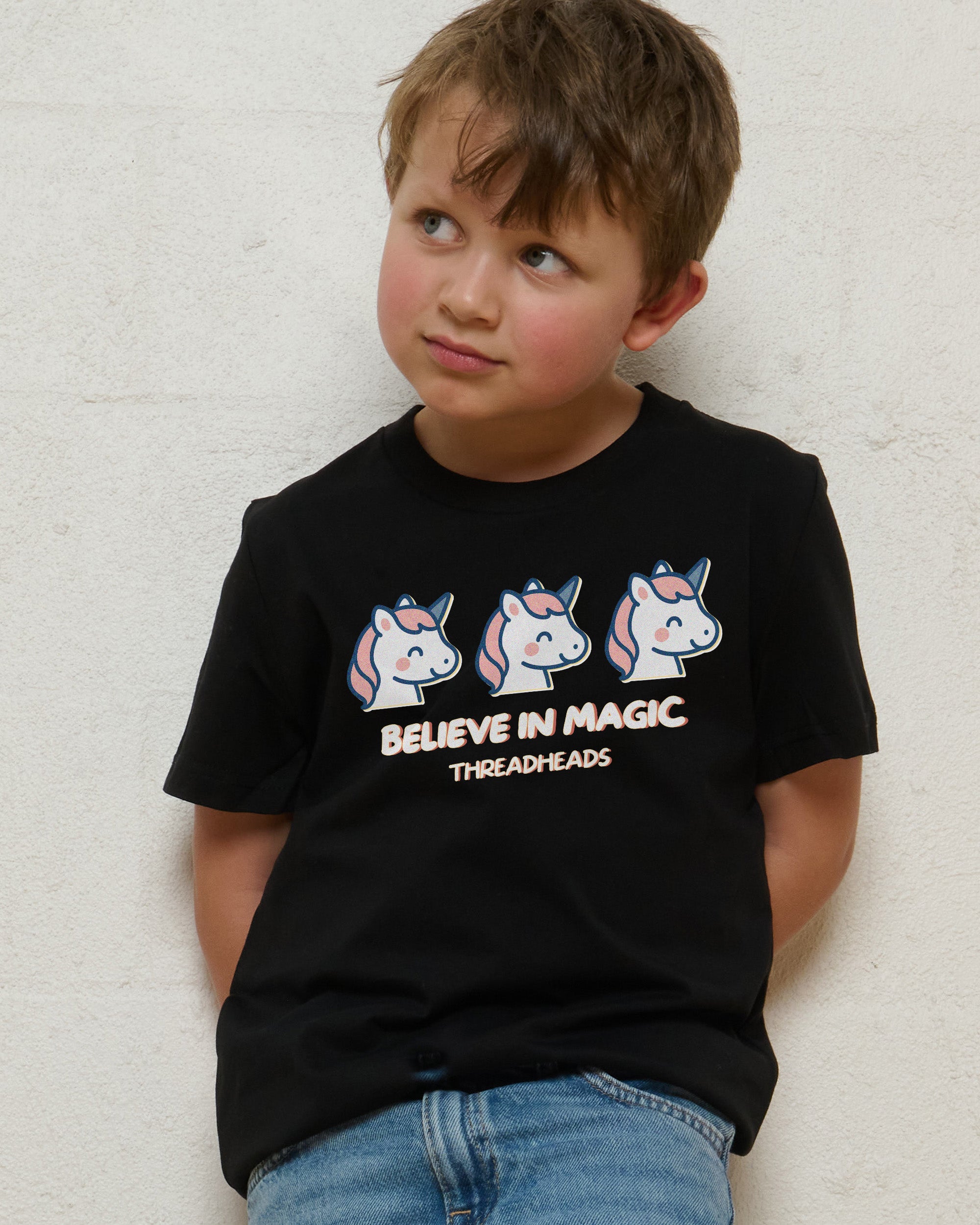 Unicorn Magic Black Kids T-Shirt
