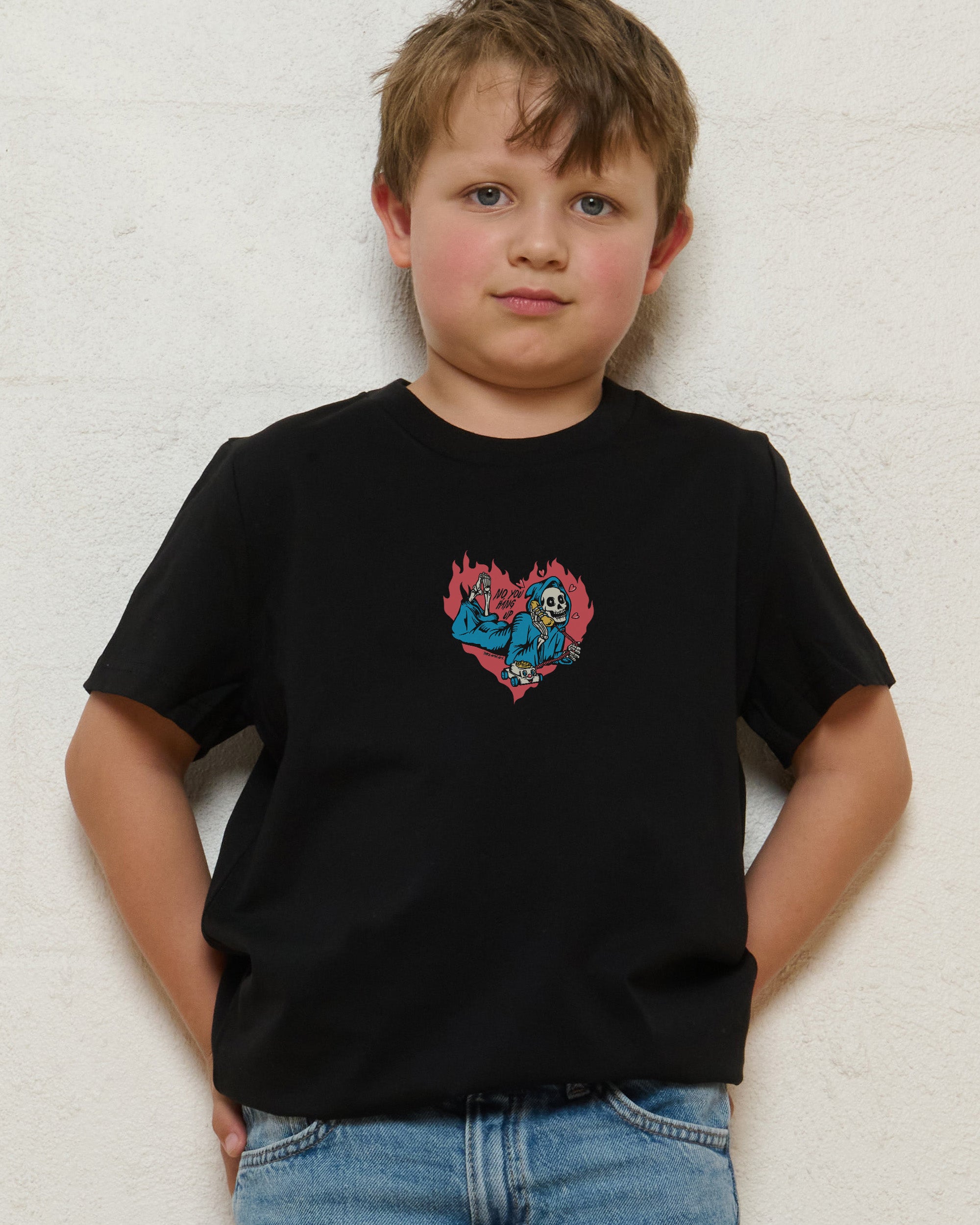 No You Hang Up Black Kids T-Shirt