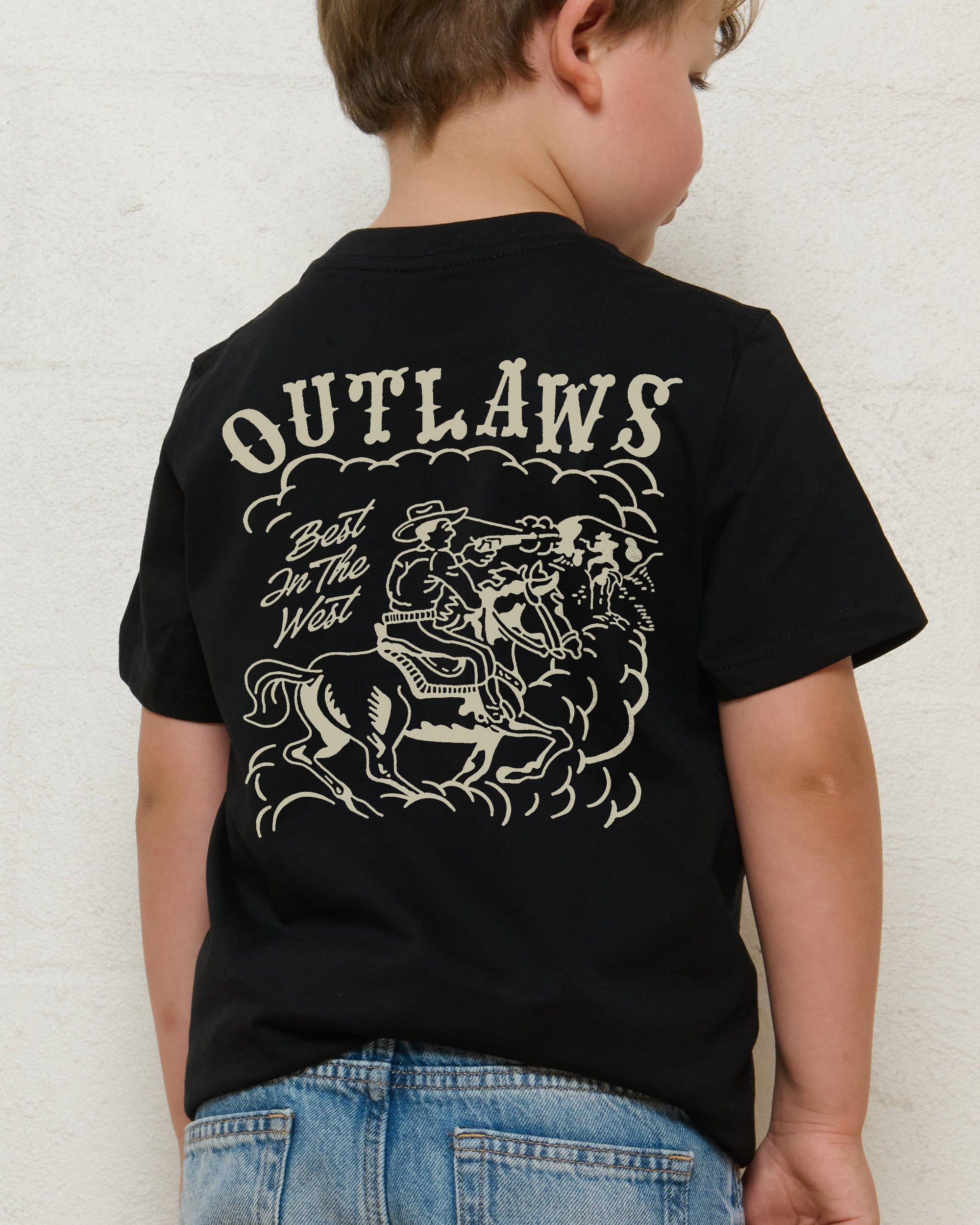 Outlaws Black Kids T-Shirt