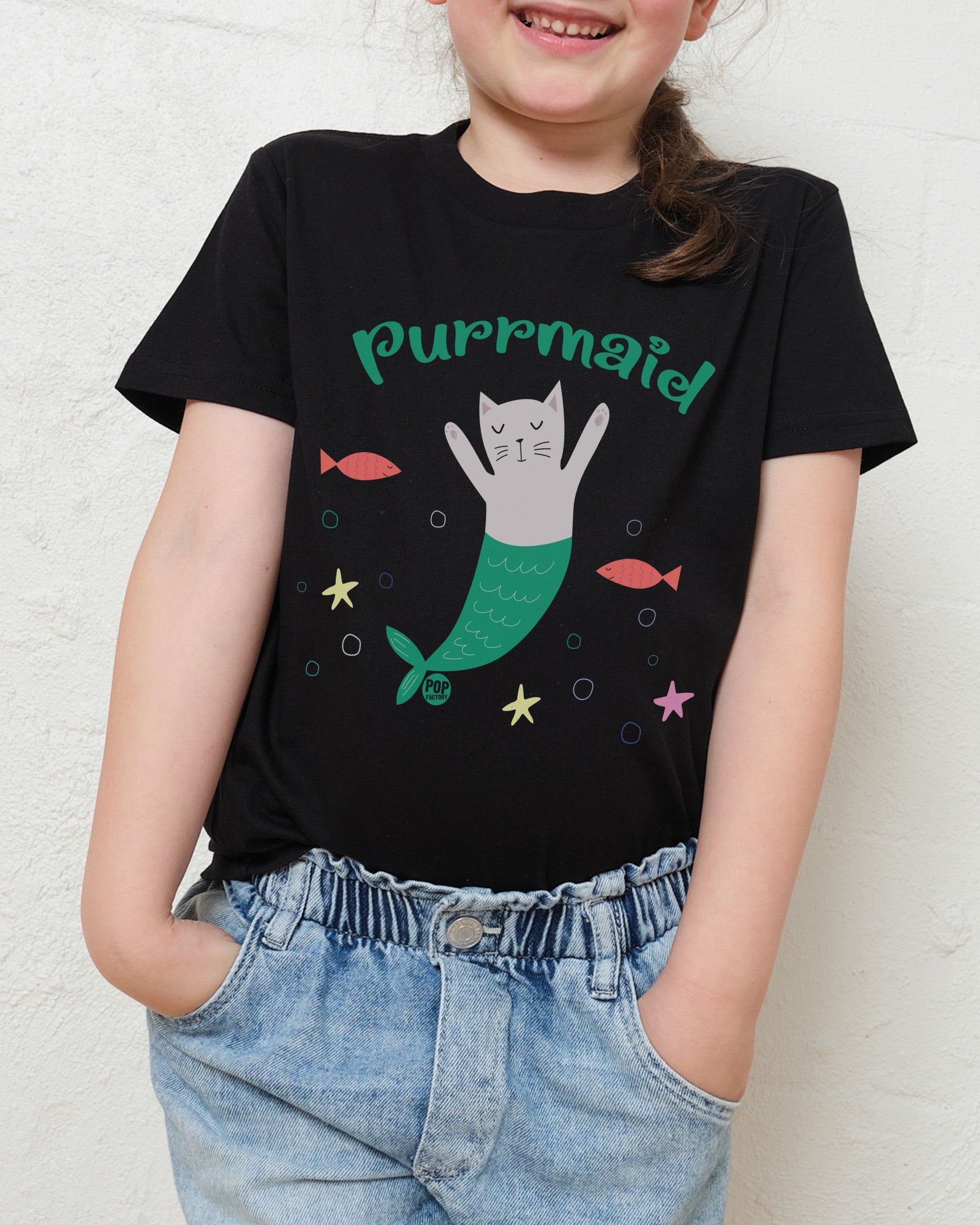 Purrmaid Kids T-Shirt Australia Online Black